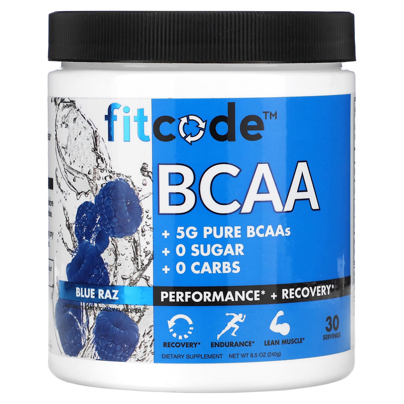 fitcode, BCAA, голубая малина, 240 г (8,5 унции)