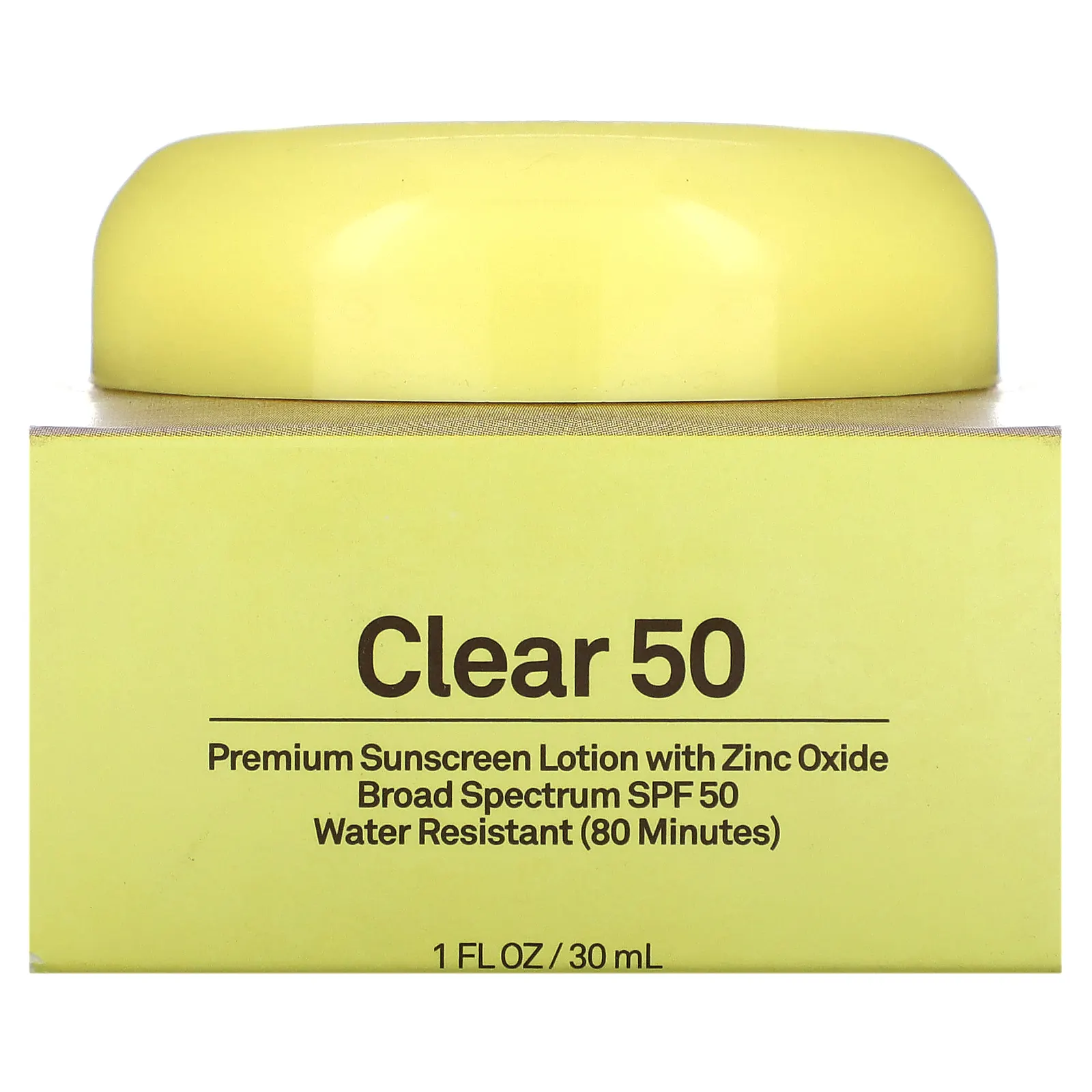Sun Bum, Clear 50, солнцезащитный лосьон премиального качества с оксидом цинка, SPF 50, 30 мл (1 жидк. Унция)