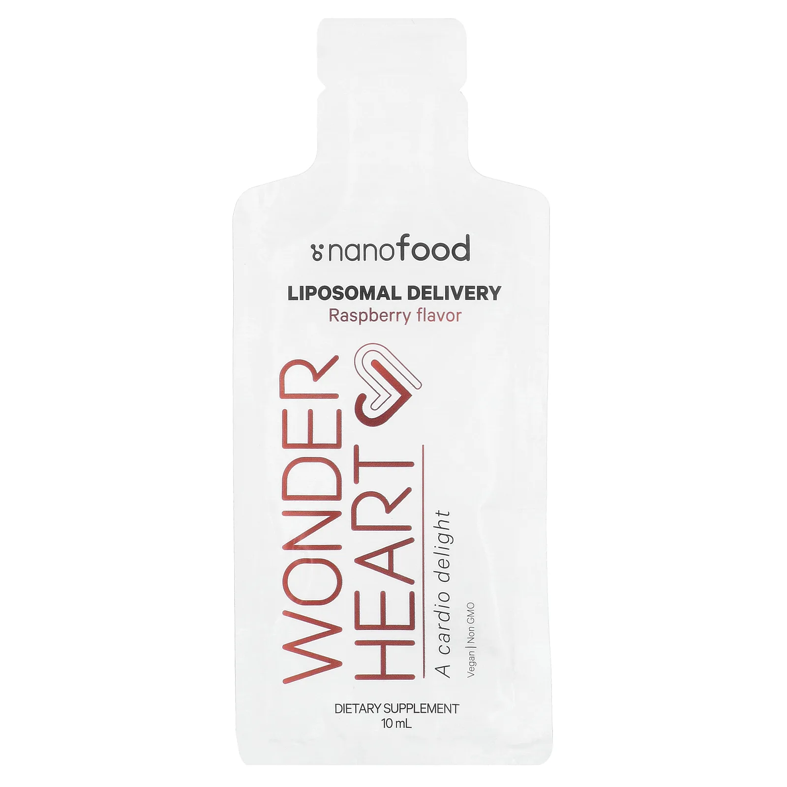 Codeage, Nanofood, Wonder Heart, липосомальный коэнзим Q10, малина, 30 пакетиков по 10 мл (0,3 жидк. Унции)