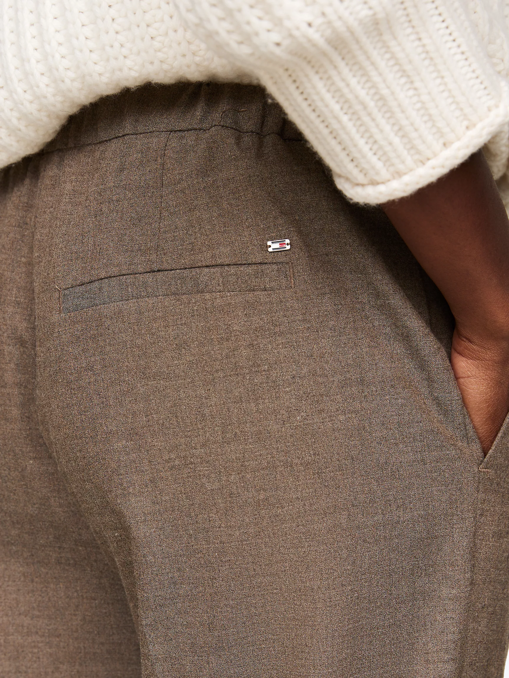 Женские брюки Tommy Hilfiger, Фланелевые брюки приталенного кроя прямого силуэта