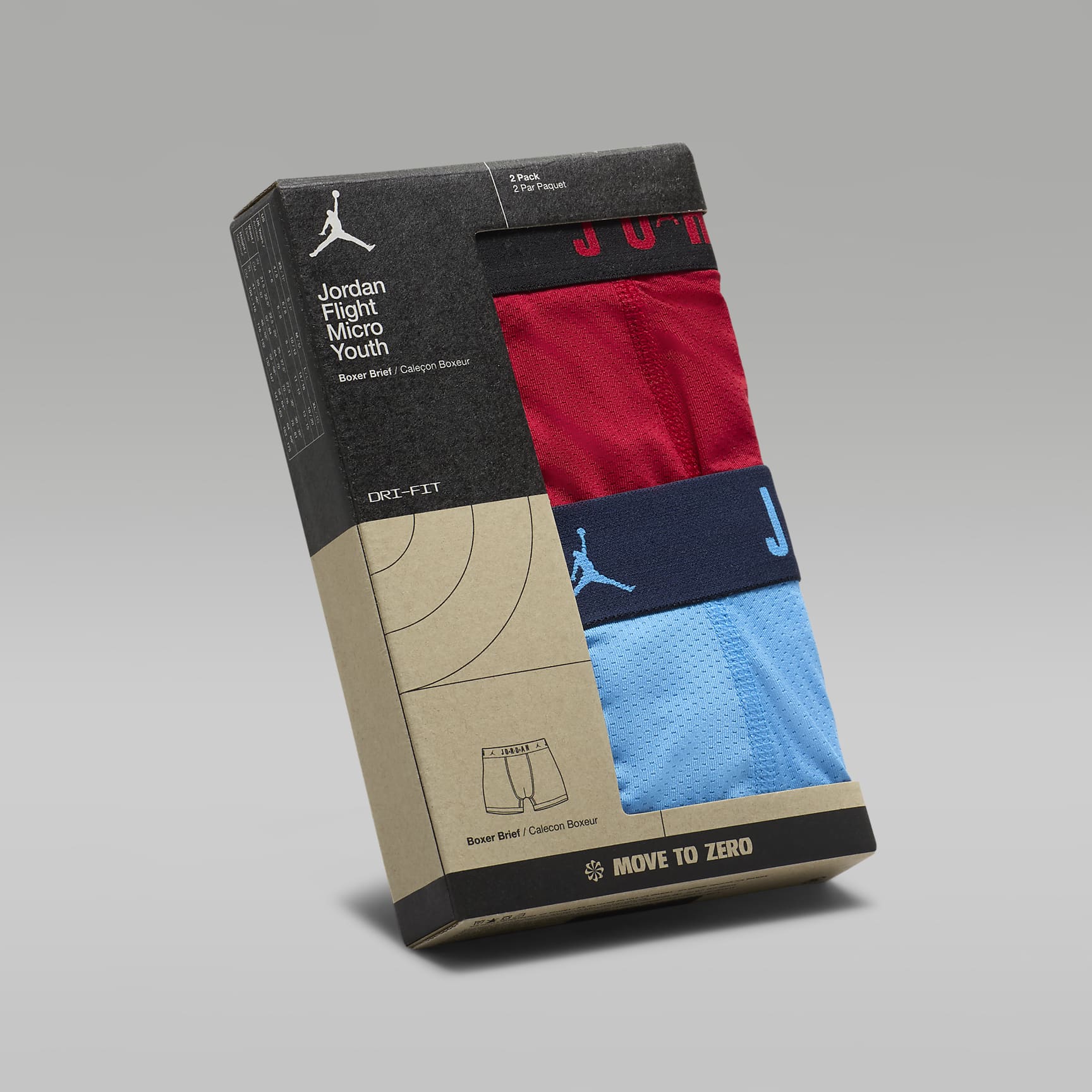 Jordan Big Kids' Flight Mesh Jersey Boxer Briefs (2-Pack)