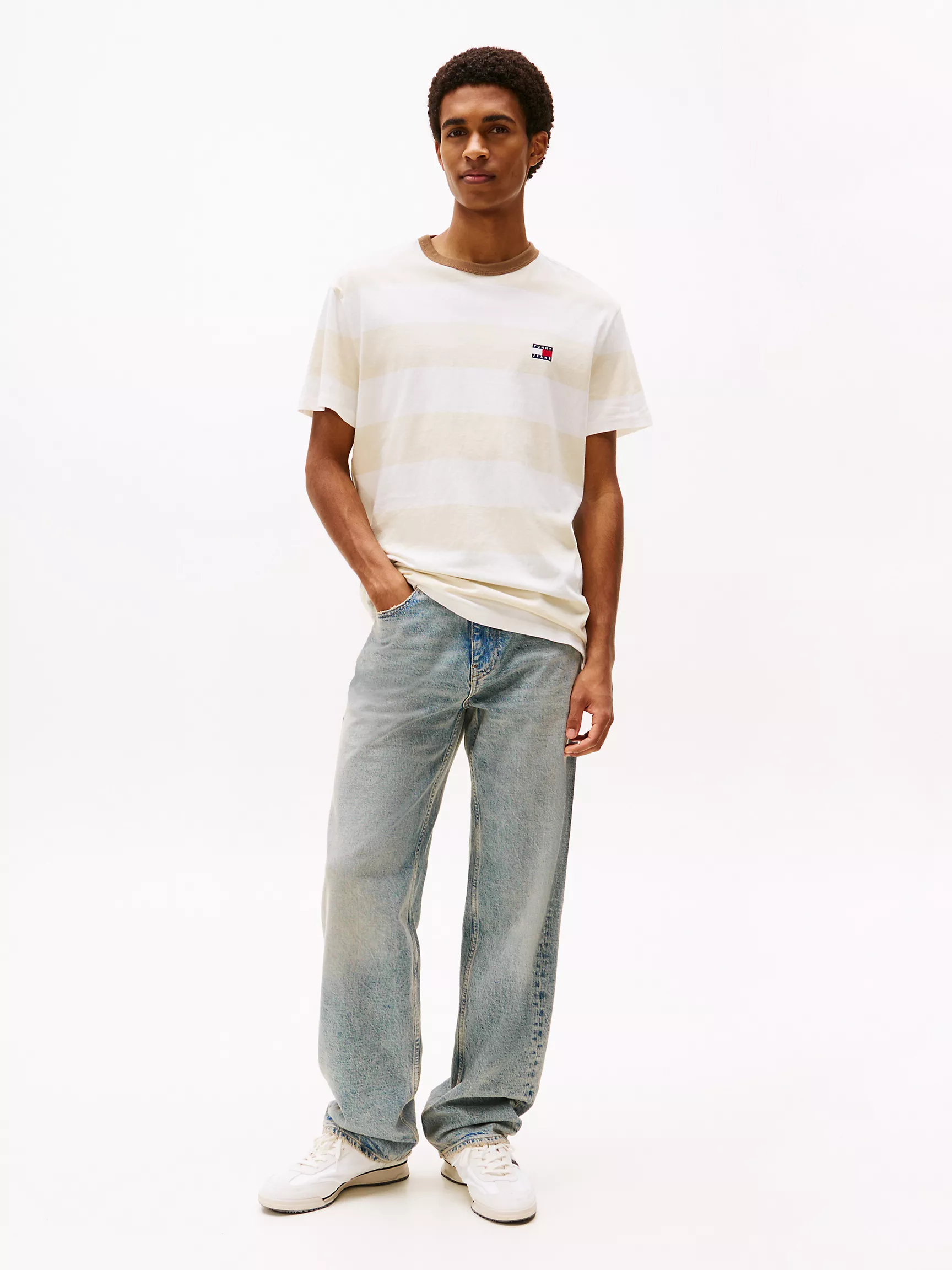 Мужская футболка Tommy Hilfiger, Футболка с полосатым блоковым узором