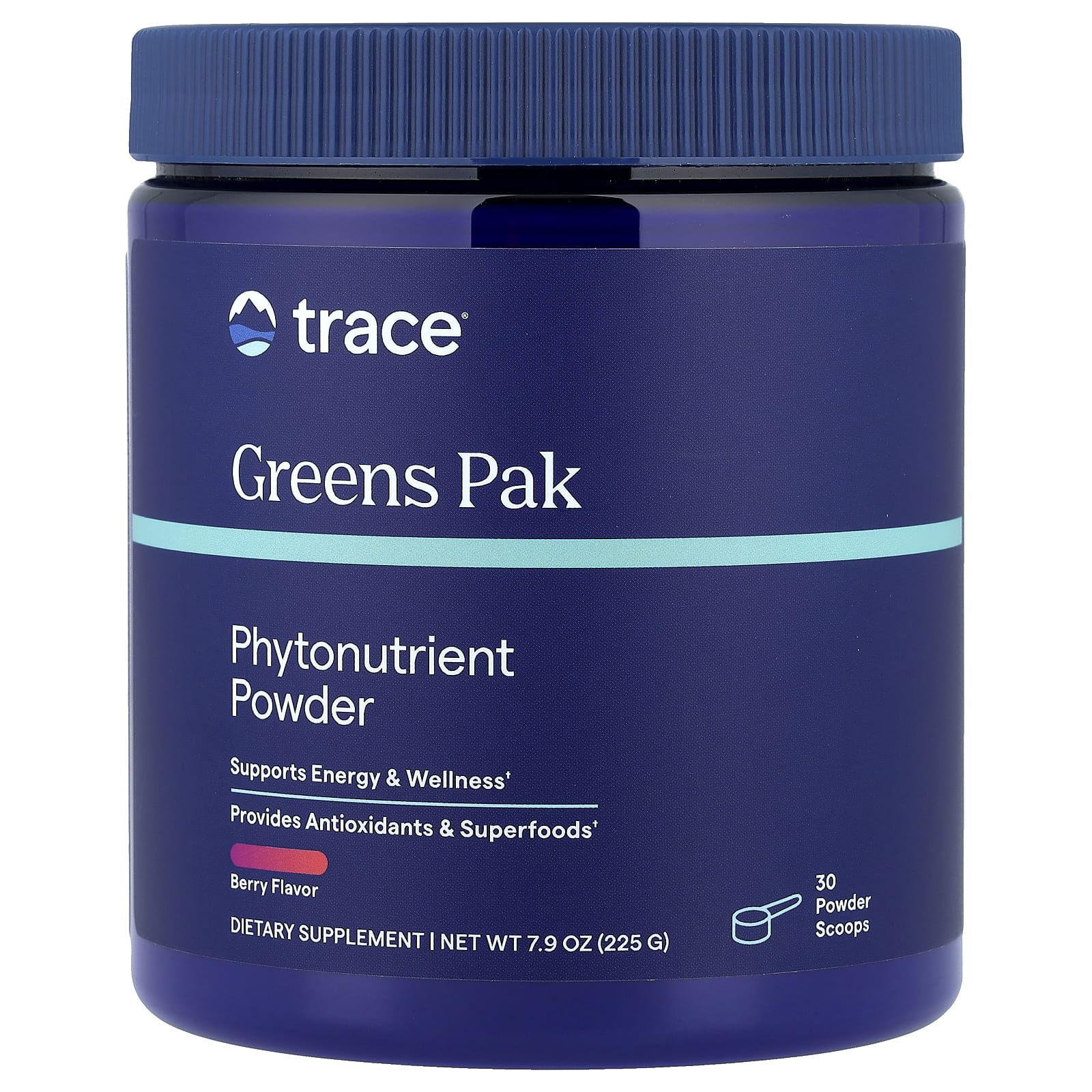 Trace, Greens Pak, фитонутриенты в порошке, ягодный вкус, 225 г (7,9 унции)