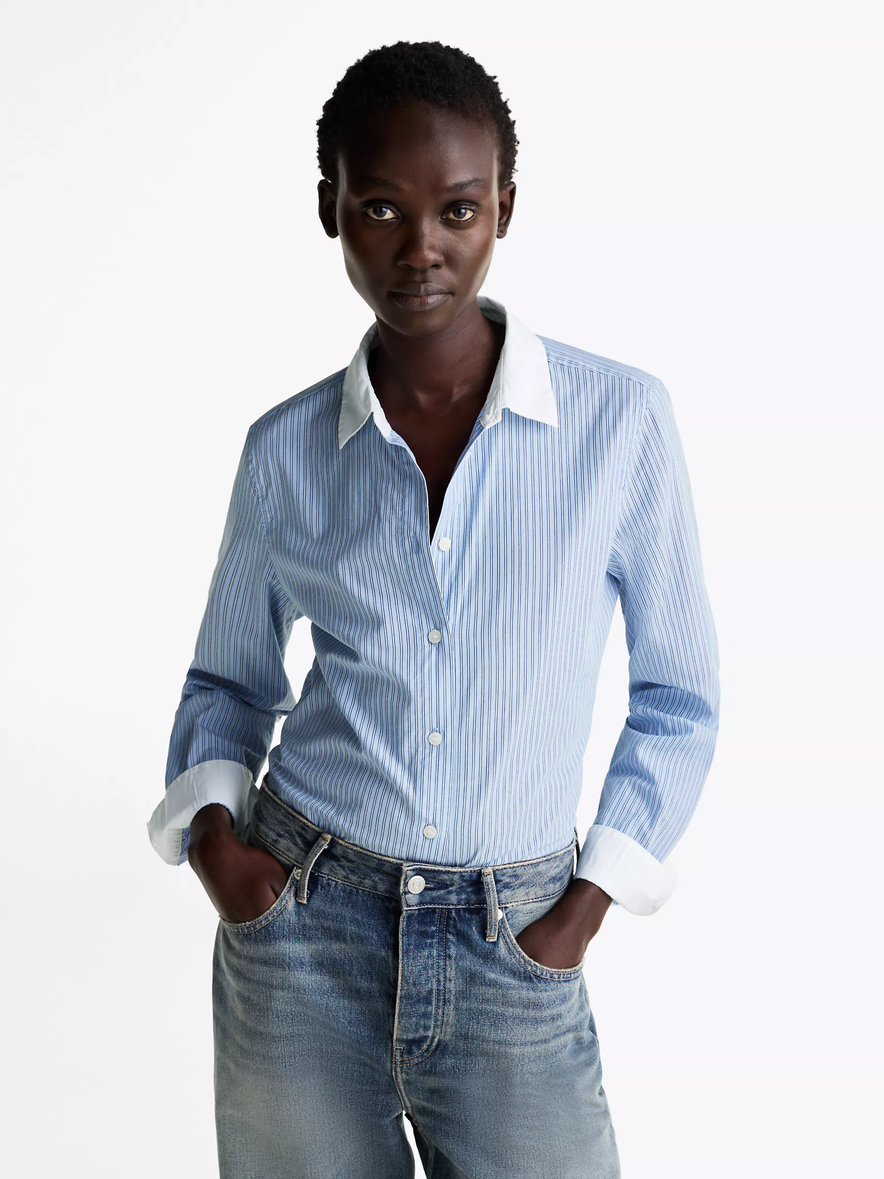 Женская рубашка Tommy Hilfiger, Классическая рубашка в полоску