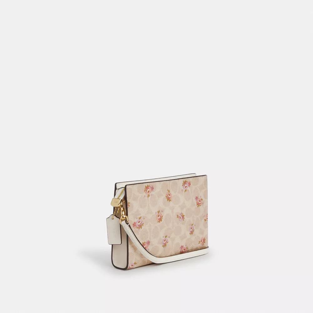 Сумка COACH Slim Crossbody Bag In Signature Canvas With Floral Print