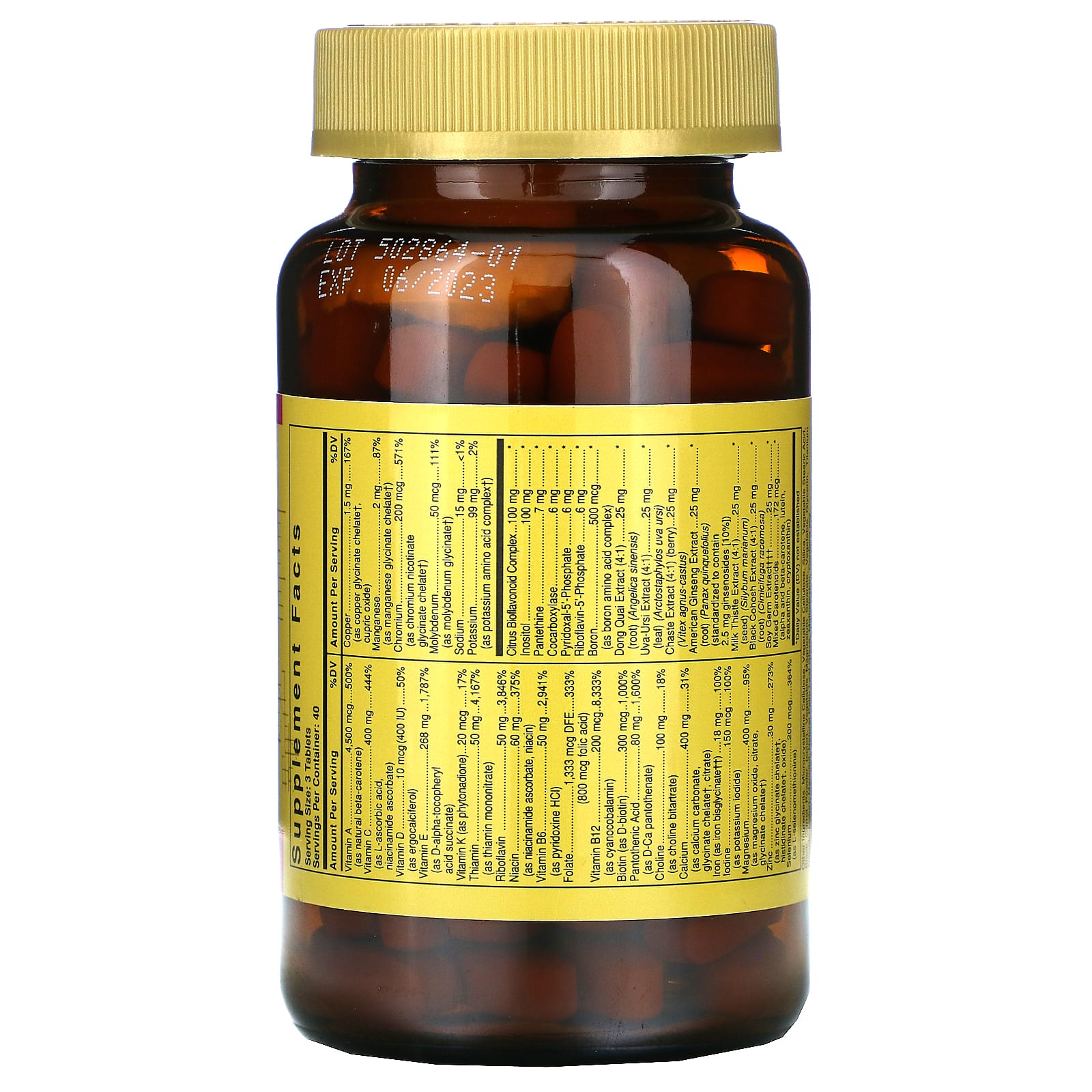 Solgar, мультивитамины для женщин, 120 таблеток