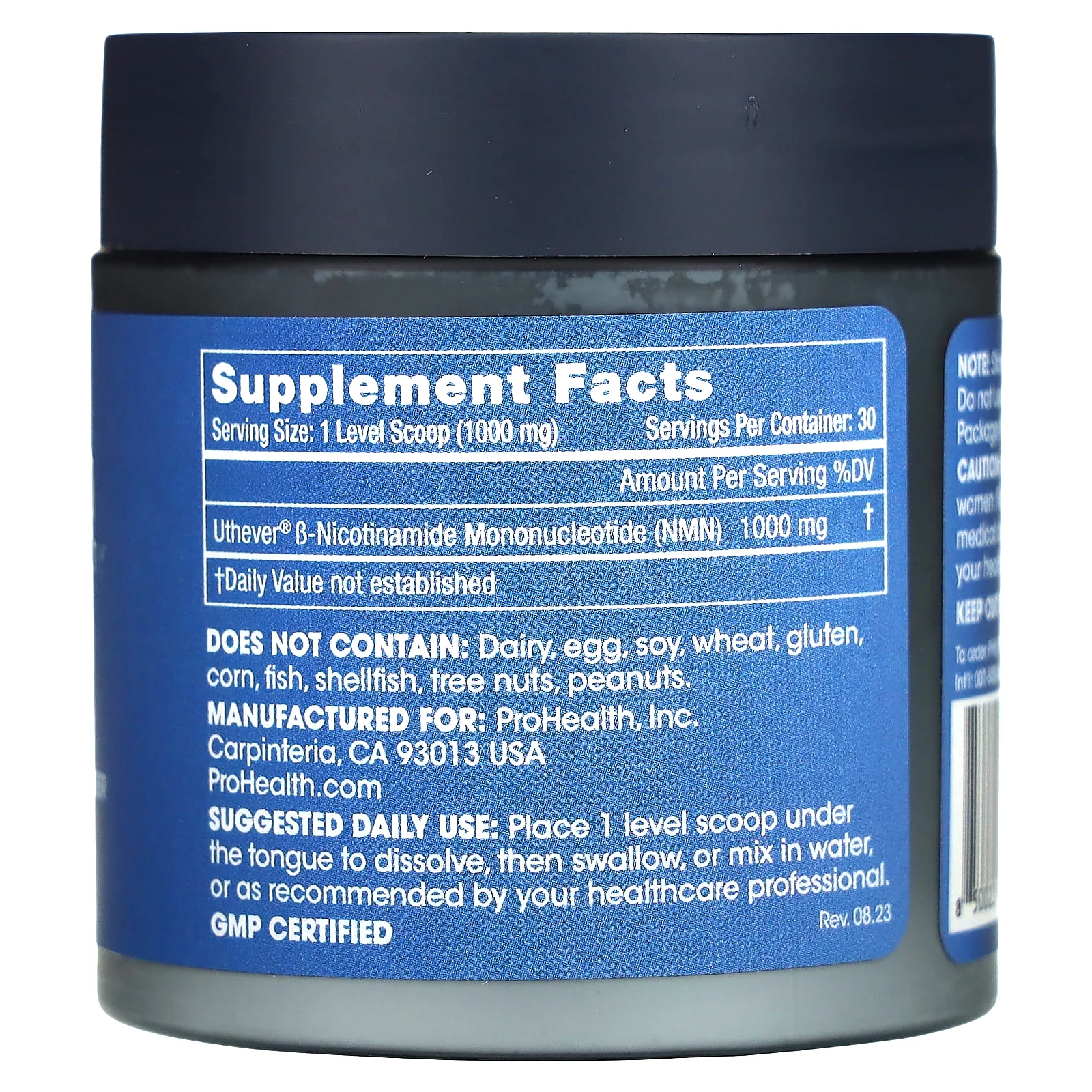 ProHealth Longevity, NMN Pro, чистый порошок NMN, 1000 мг, 30 г