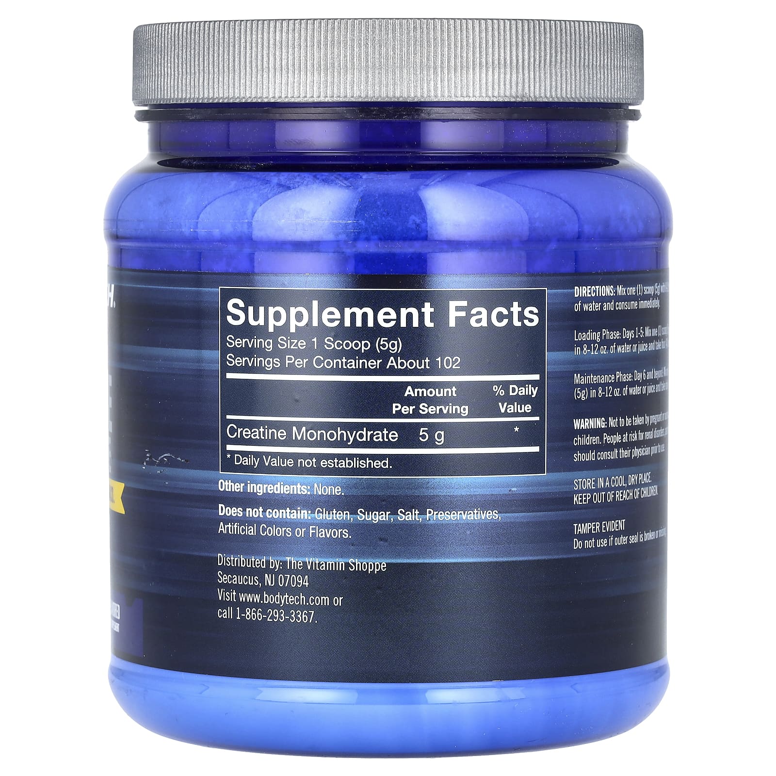 BodyTech, 100% чистый моногидрат креатина, без добавок, 510 г (18 унций)