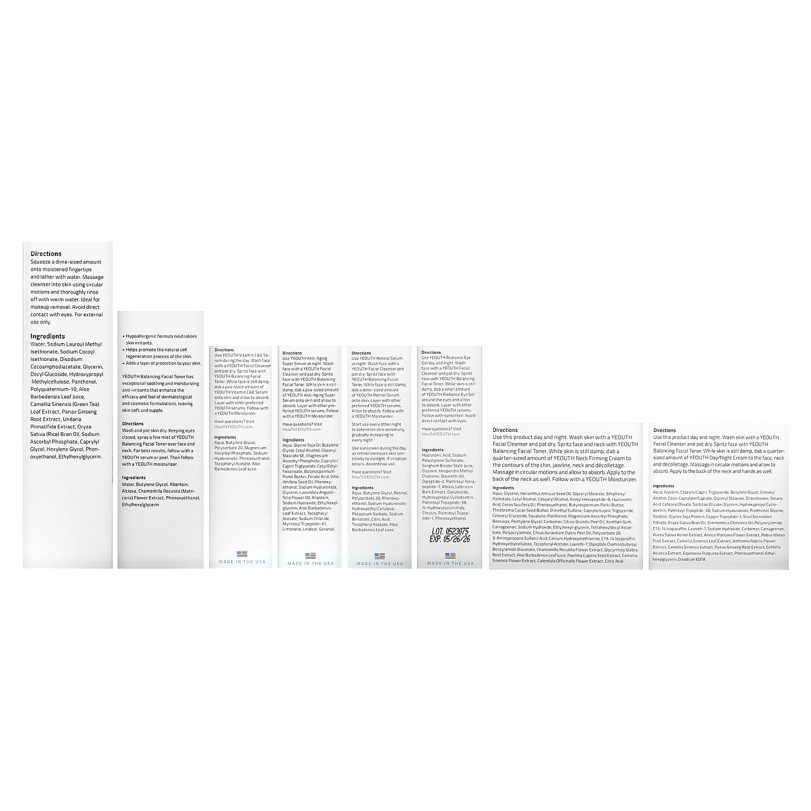 YEOUTH, Anti-Aging System, Forties+, набор из 8 предметов