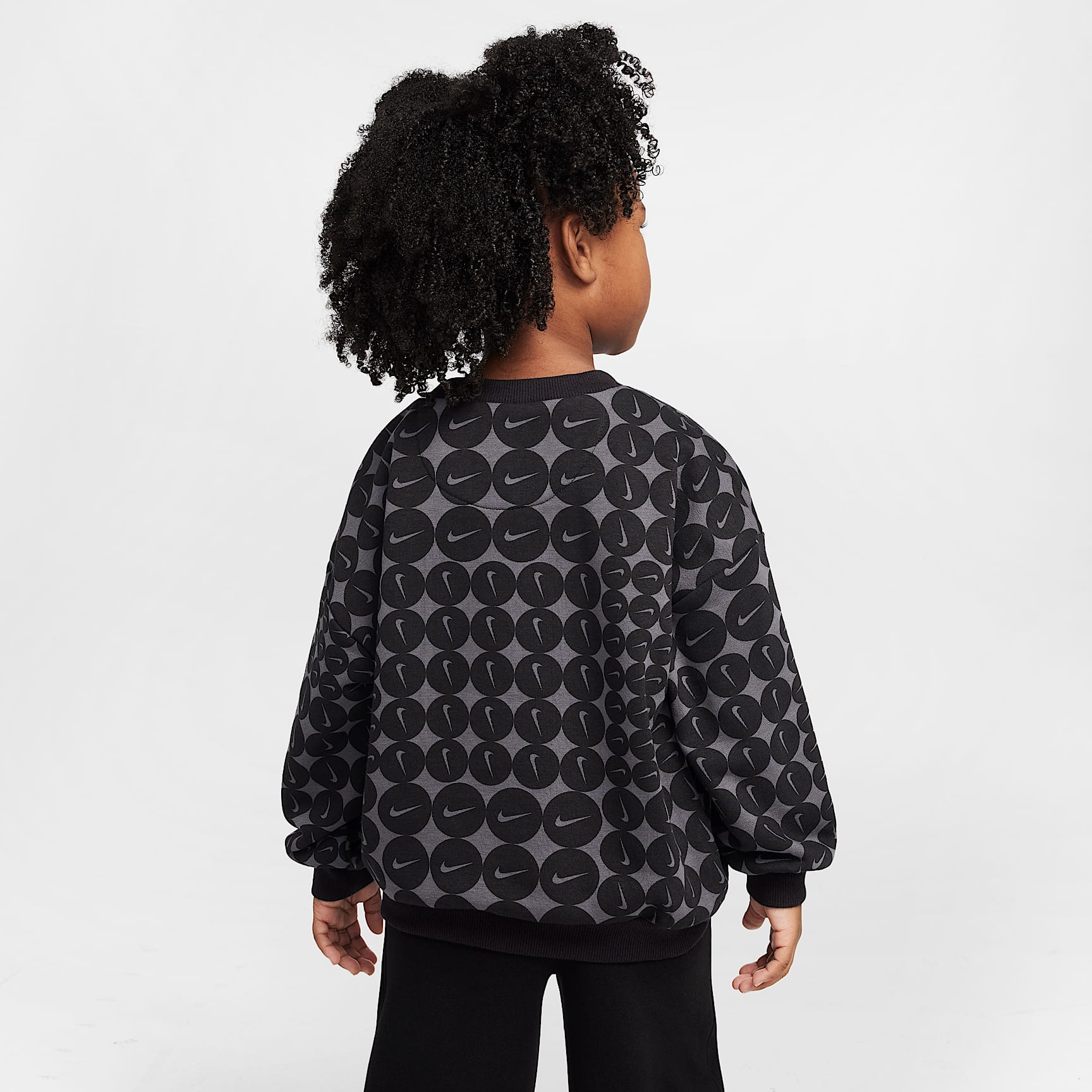 Nike Essentials Little Kids' Printed French Terry Crew Top
