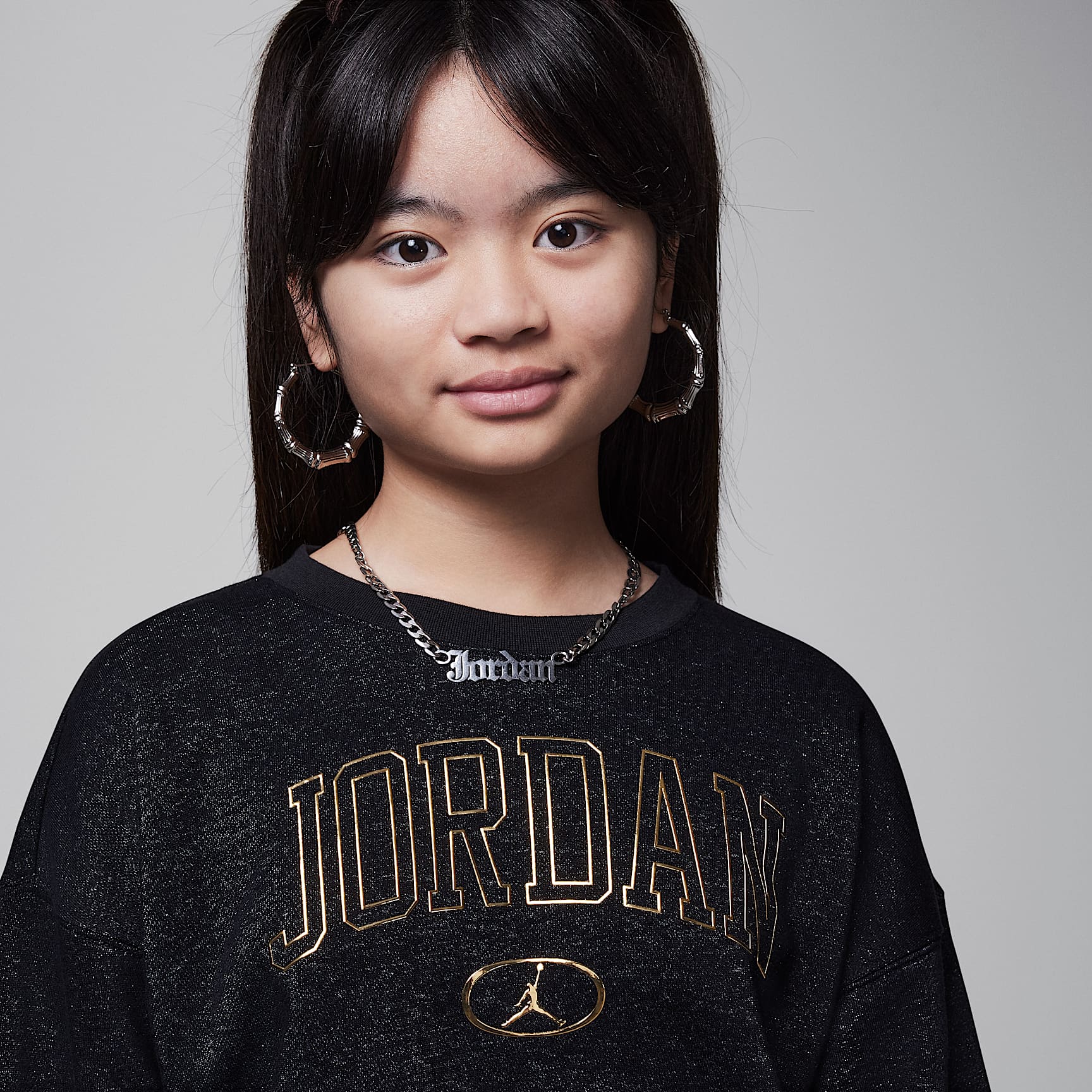 Jordan Big Kids' 1st Baby Blue Crew Top