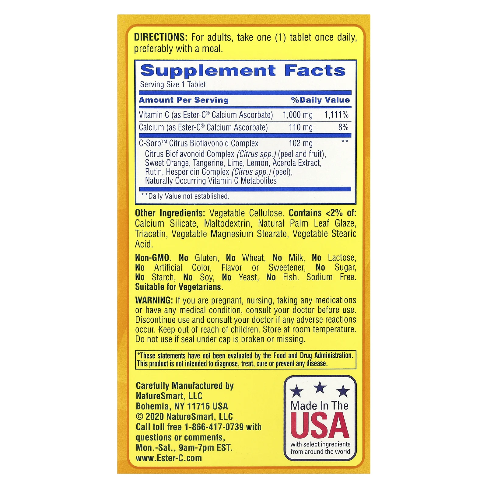 EsterC, 24-часовая поддержка иммунитета, 1000 мг, 90 вегетарианских таблеток