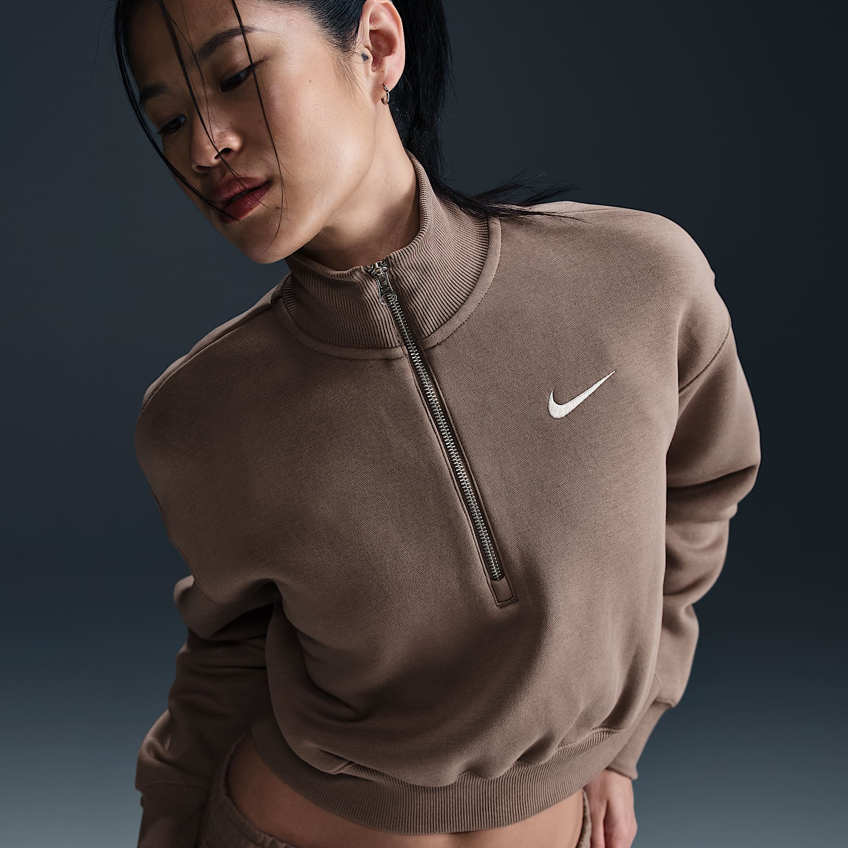 Nike Sportswear Phoenix Fleece Women's 1/4-Zip Cropped Sweatshirt