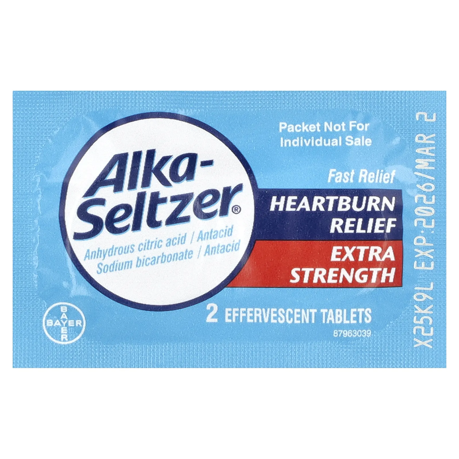 Alka-Seltzer, Средство от изжоги, с повышенной силой действия, 24 шипучие таблетки