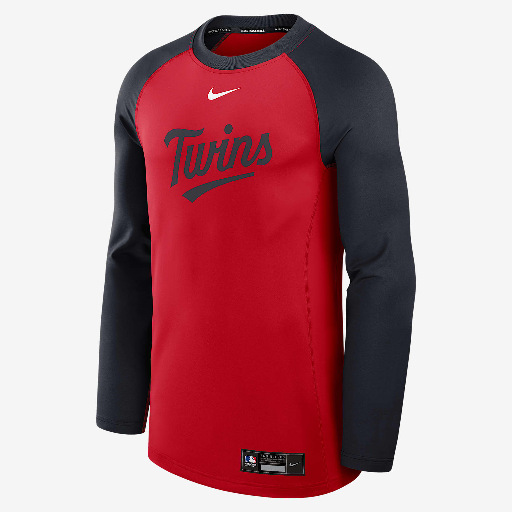 Minnesota Twins Authentic Collection Game Time Men's Nike Dri-FIT MLB Pullover Crew