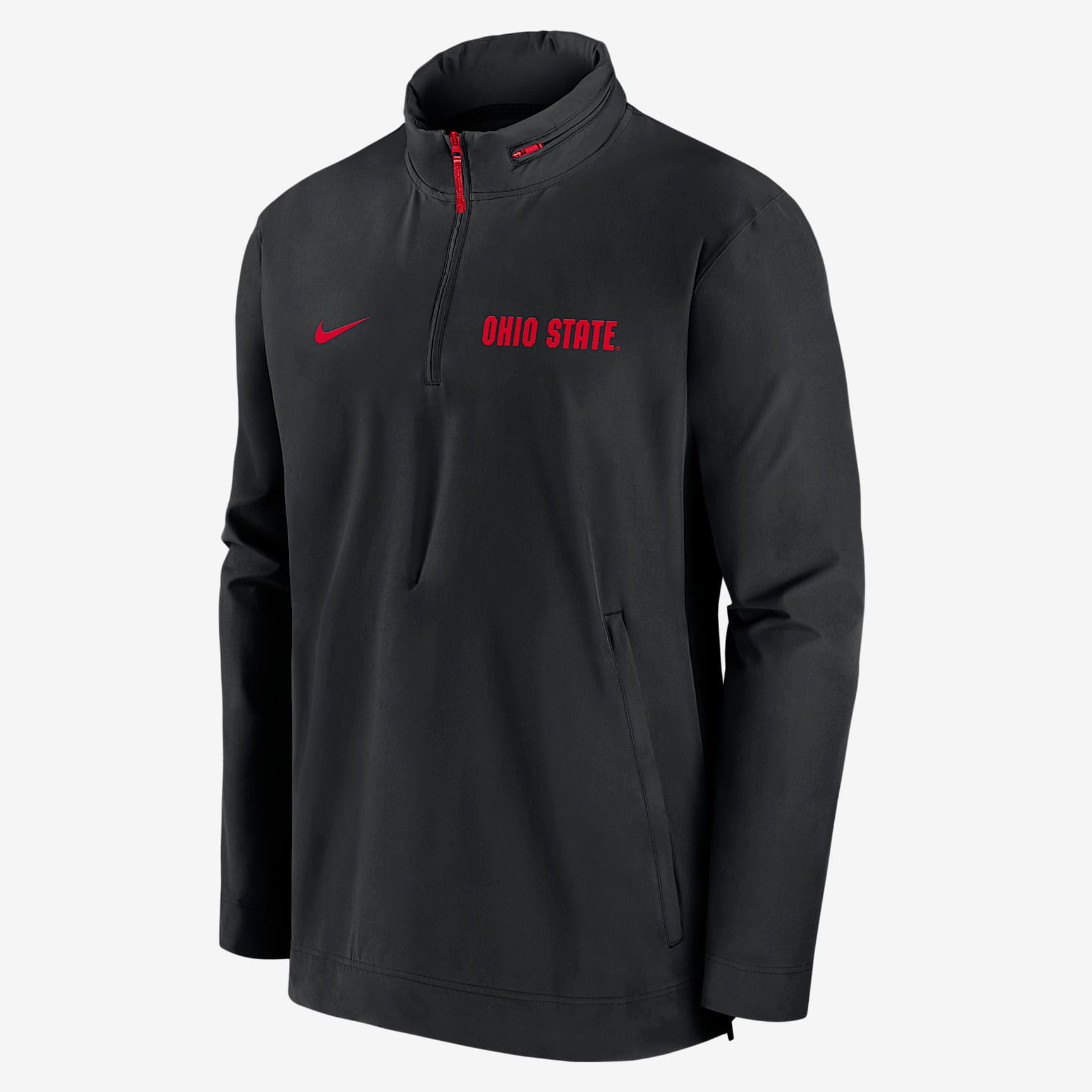 Ohio State Buckeyes Sideline Coach Men's Nike College 1/2-Zip Hooded Jacket
