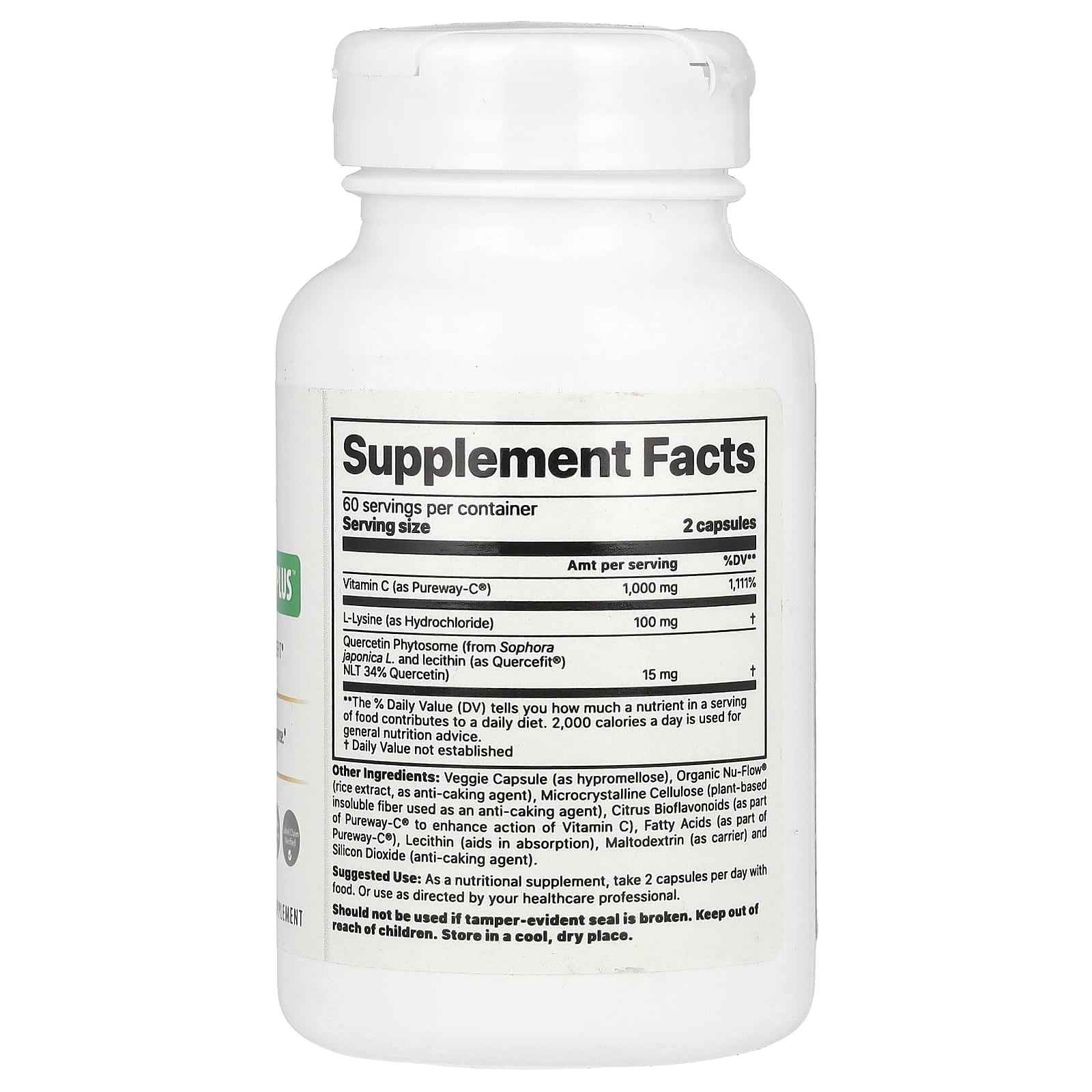 Jigsaw Health, Pureway-C Plus с L-лизином и Quercefit, 120 капсул