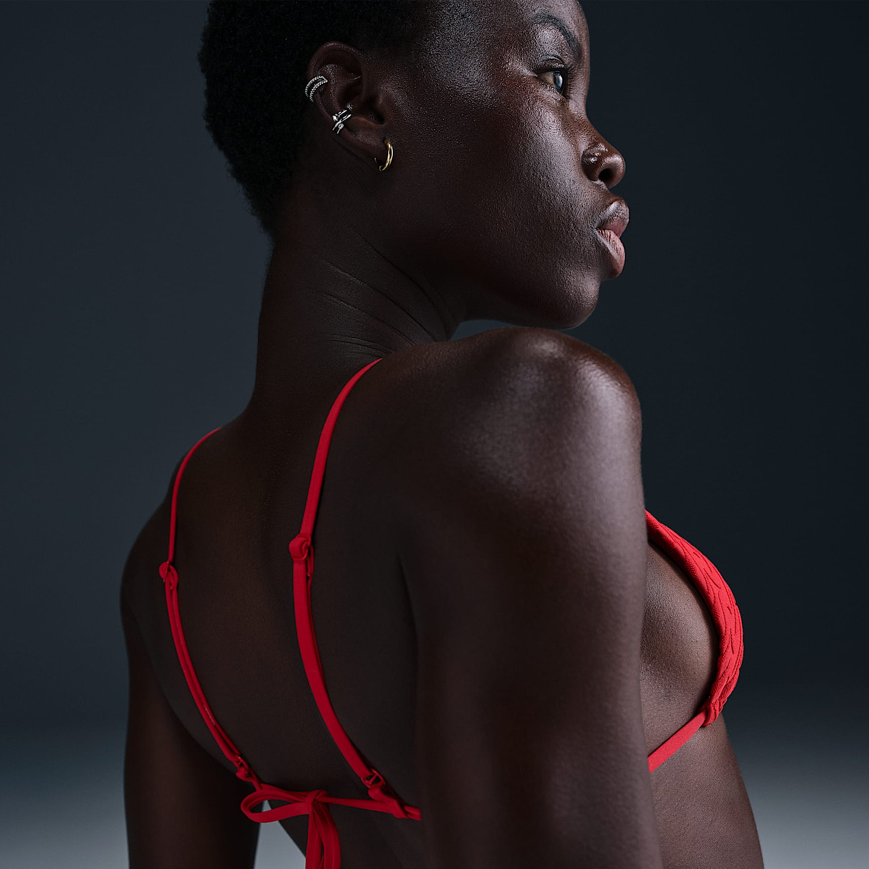 Nike Swim Swoosh Link Women's Terry Triangle Bikini Top