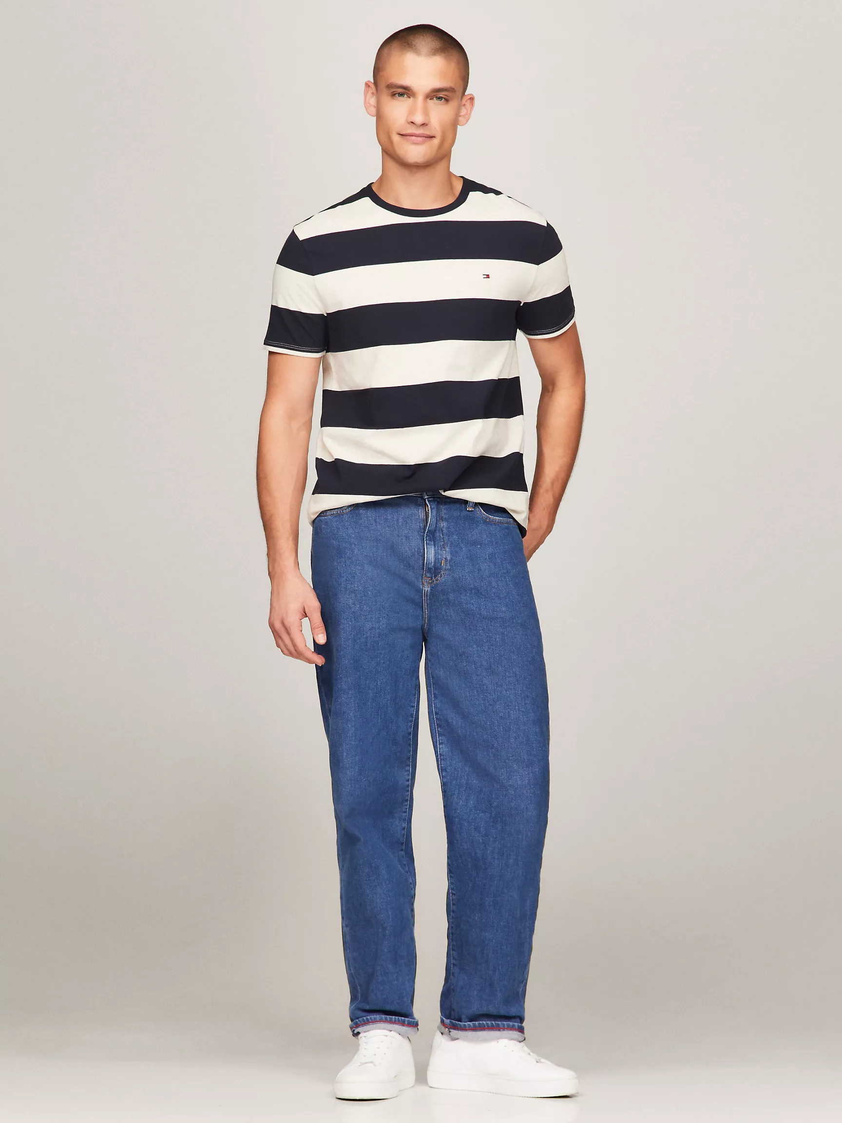 Мужская футболка Tommy Hilfiger, Футболка с полосками в стиле регби