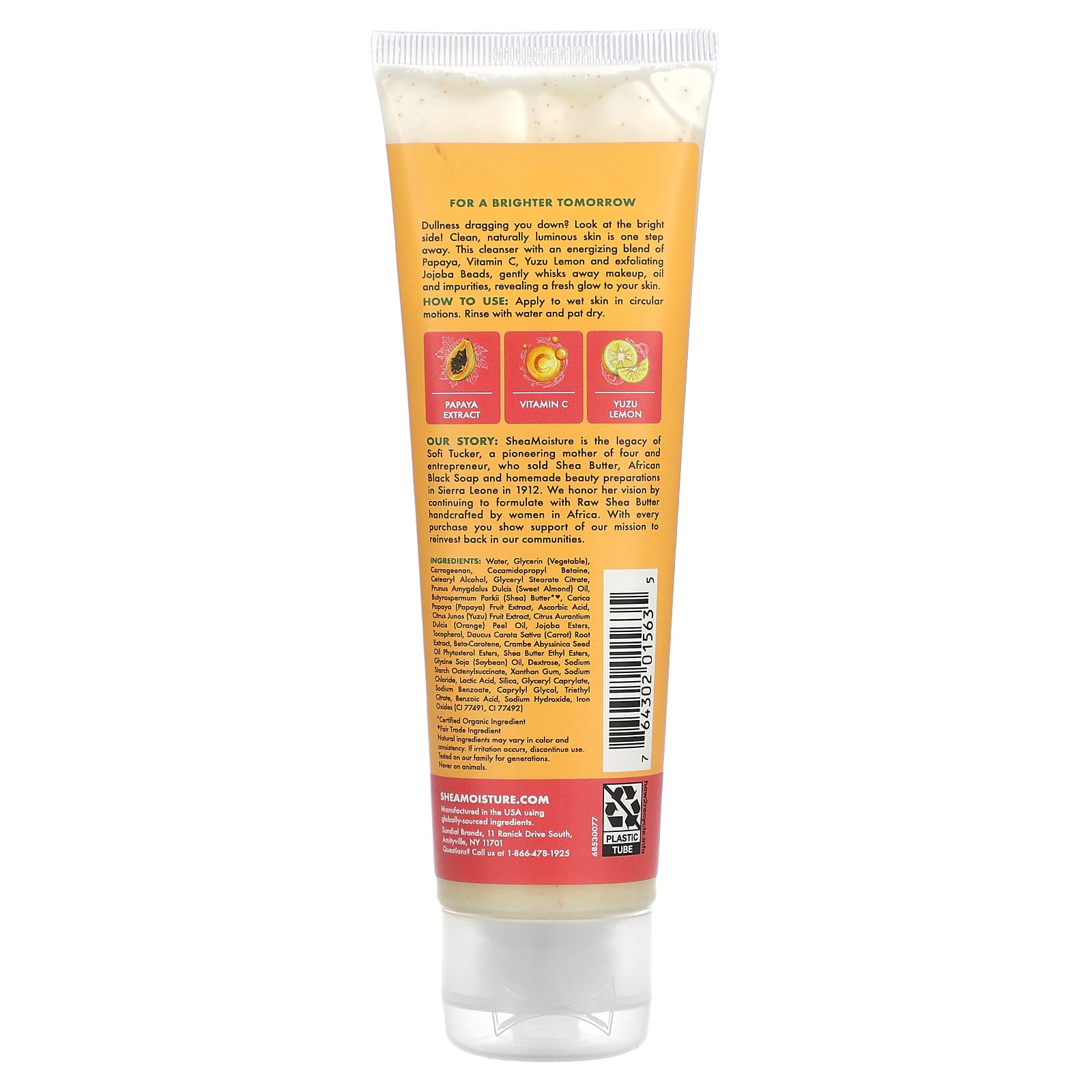 SheaMoisture, Очищающий гель Brighter Days Ahead, для всех типов кожи, 118 мл (4 жидк. Унции)