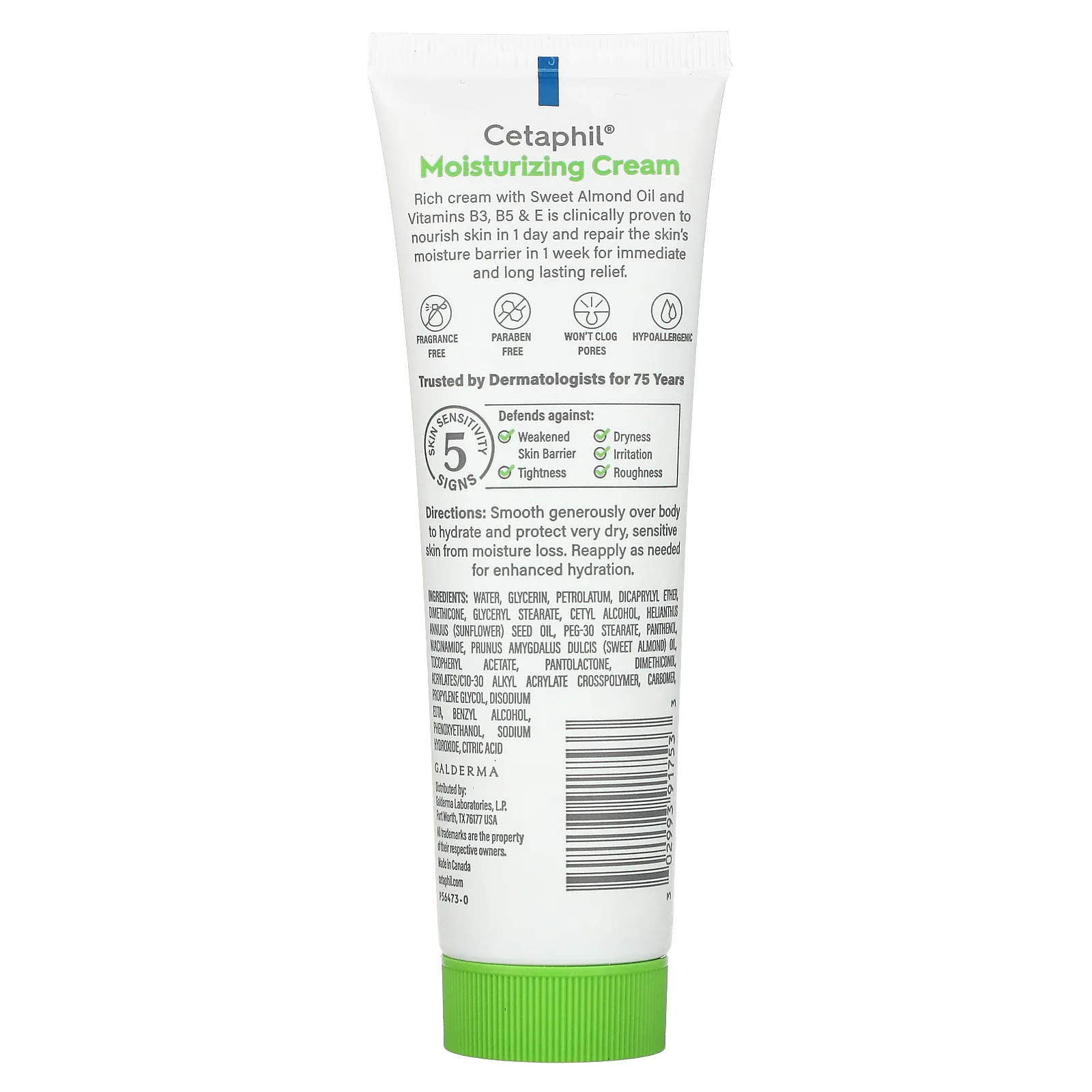 Cetaphil, Увлажняющий крем, без отдушек, 85 г (3 унции)