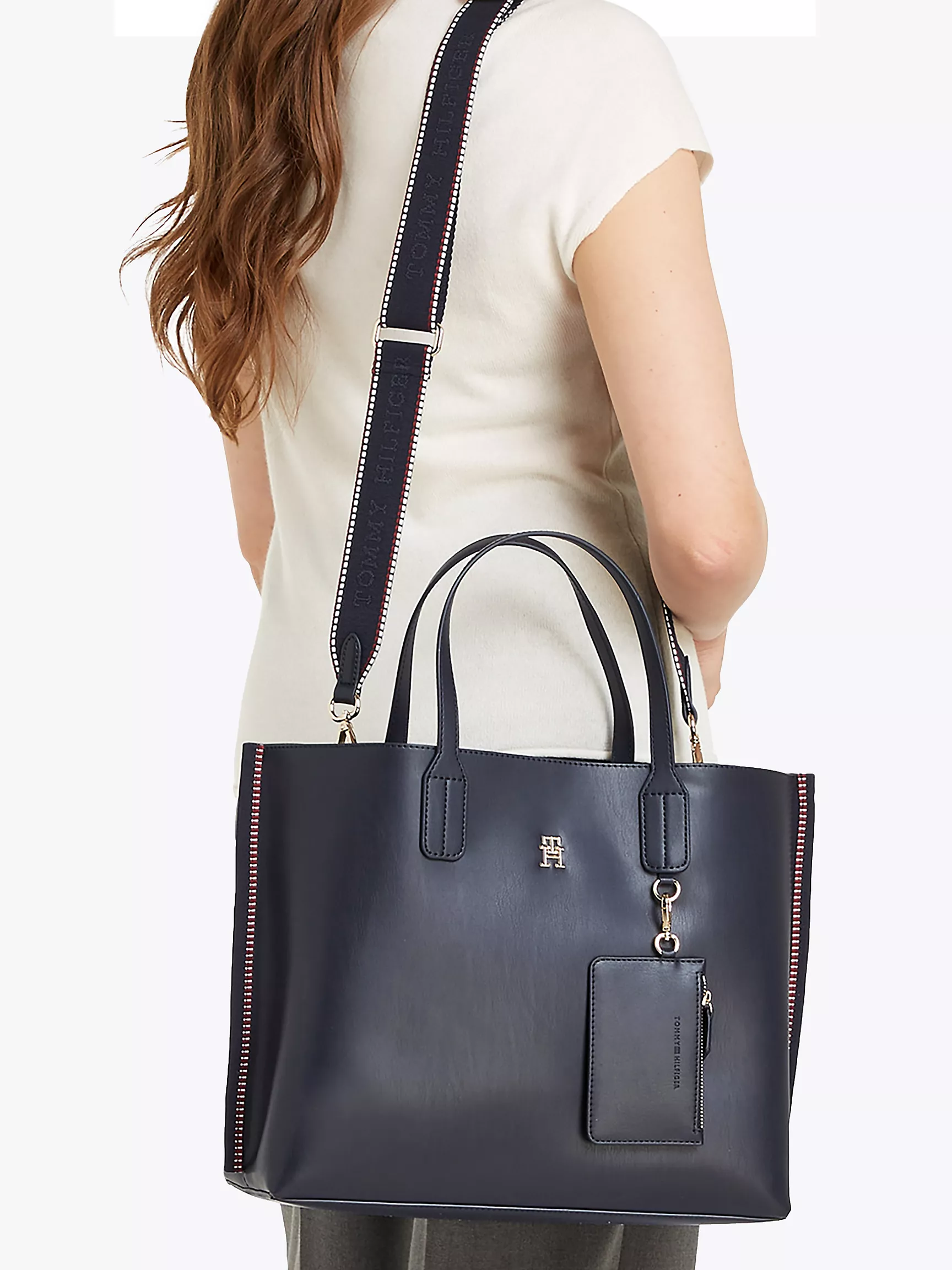 Женская сумка Tommy Hilfiger, Сумка-сэтчел Tommy с монограммными полосками