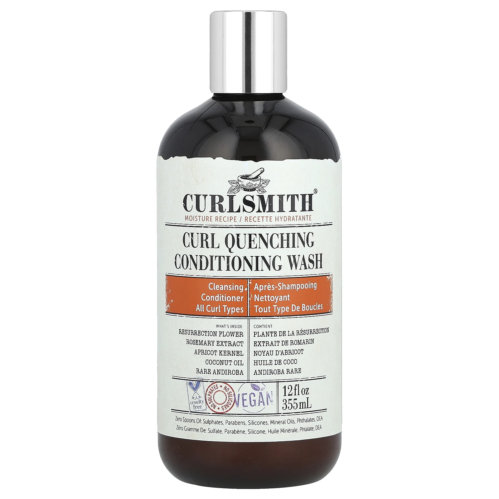 Curlsmith, Curl Quenching Conditioning Wash, для всех типов волос, 355 мл (12 жидк. Унций)