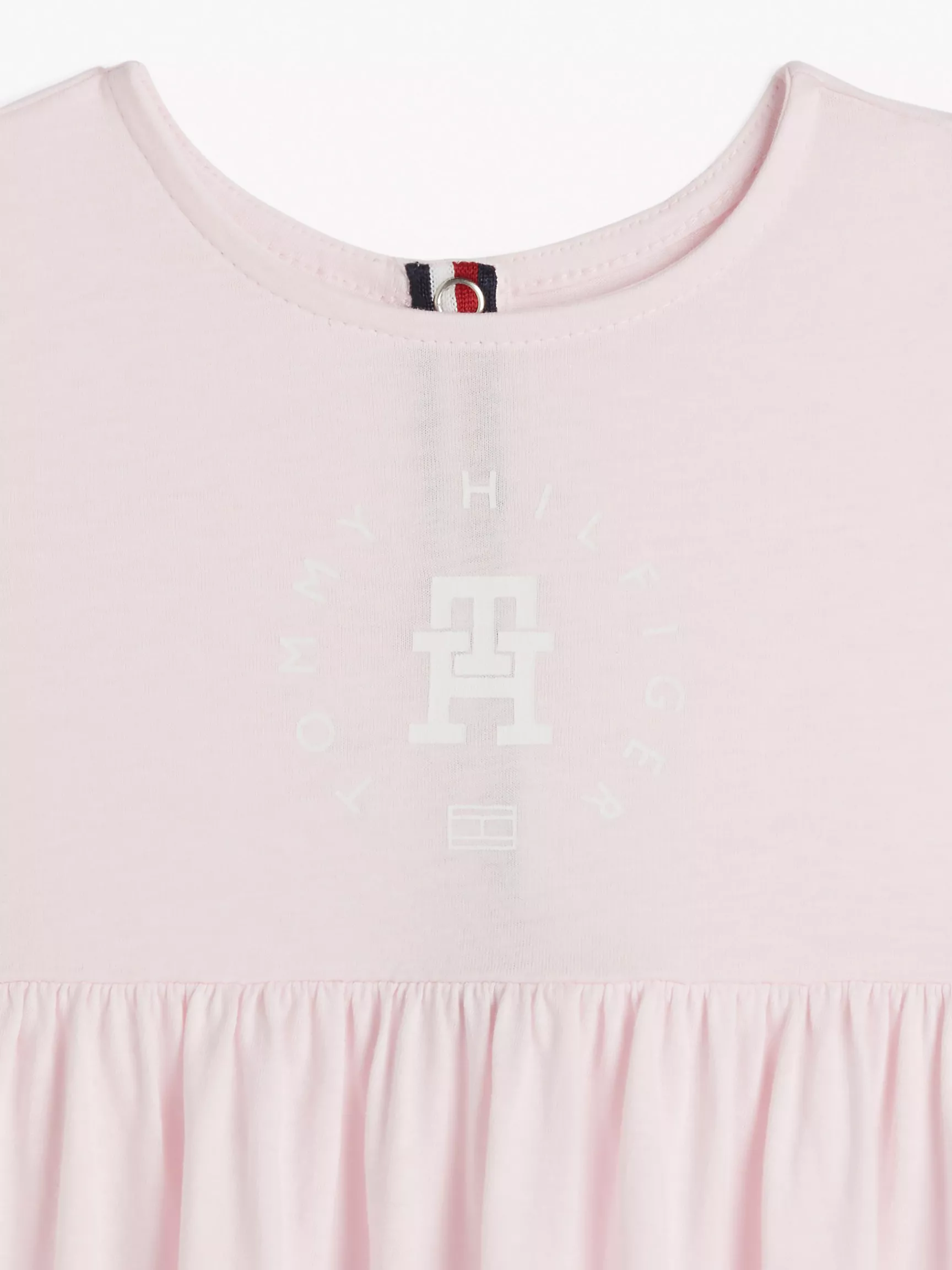 Детское платье Tommy Hilfiger, Детское платье с коротким рукавом и круглым логотипом