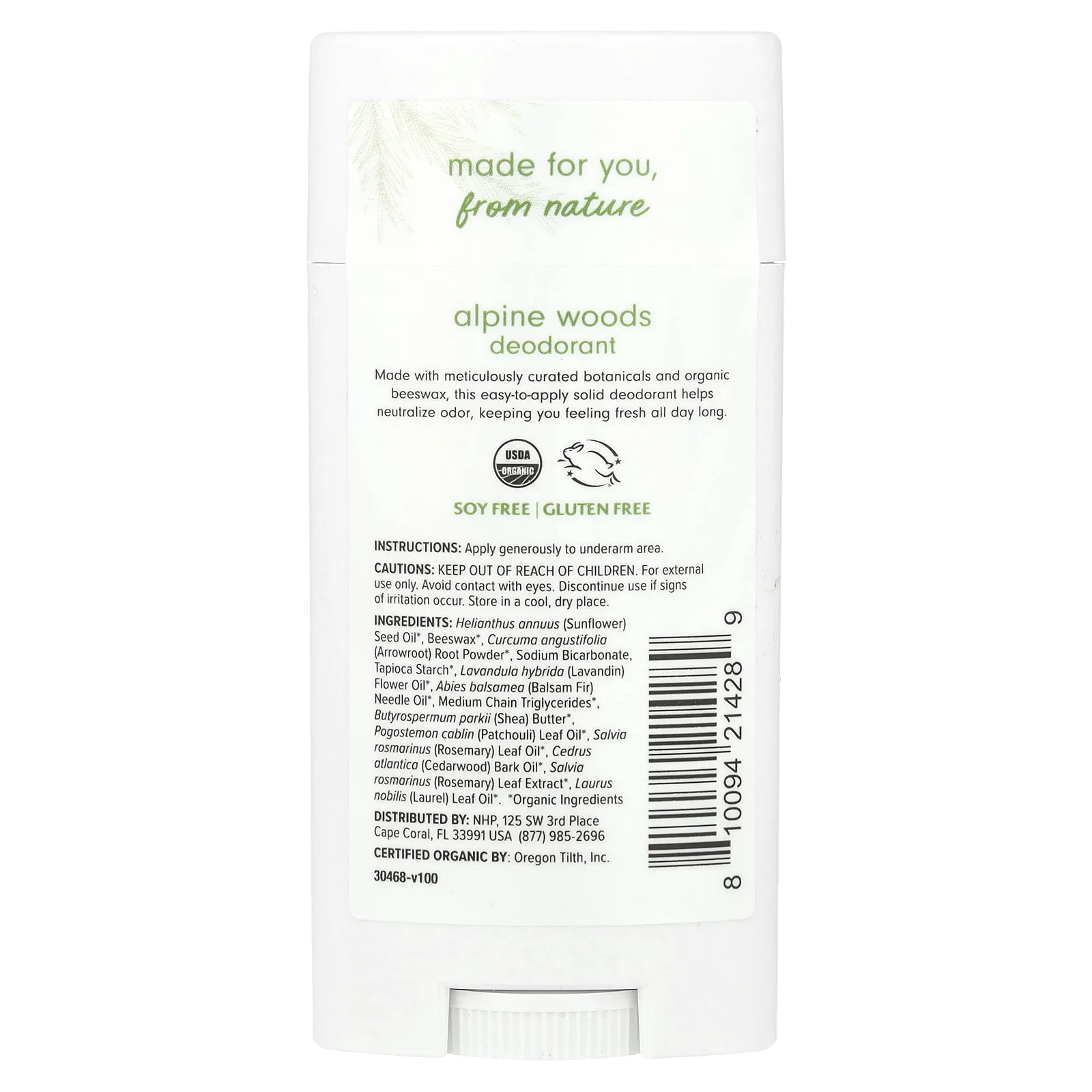 Dr. Mercola, Ola Botanicals®, дезодорант, альпийский лес, 75,13 г (2,65 унции)