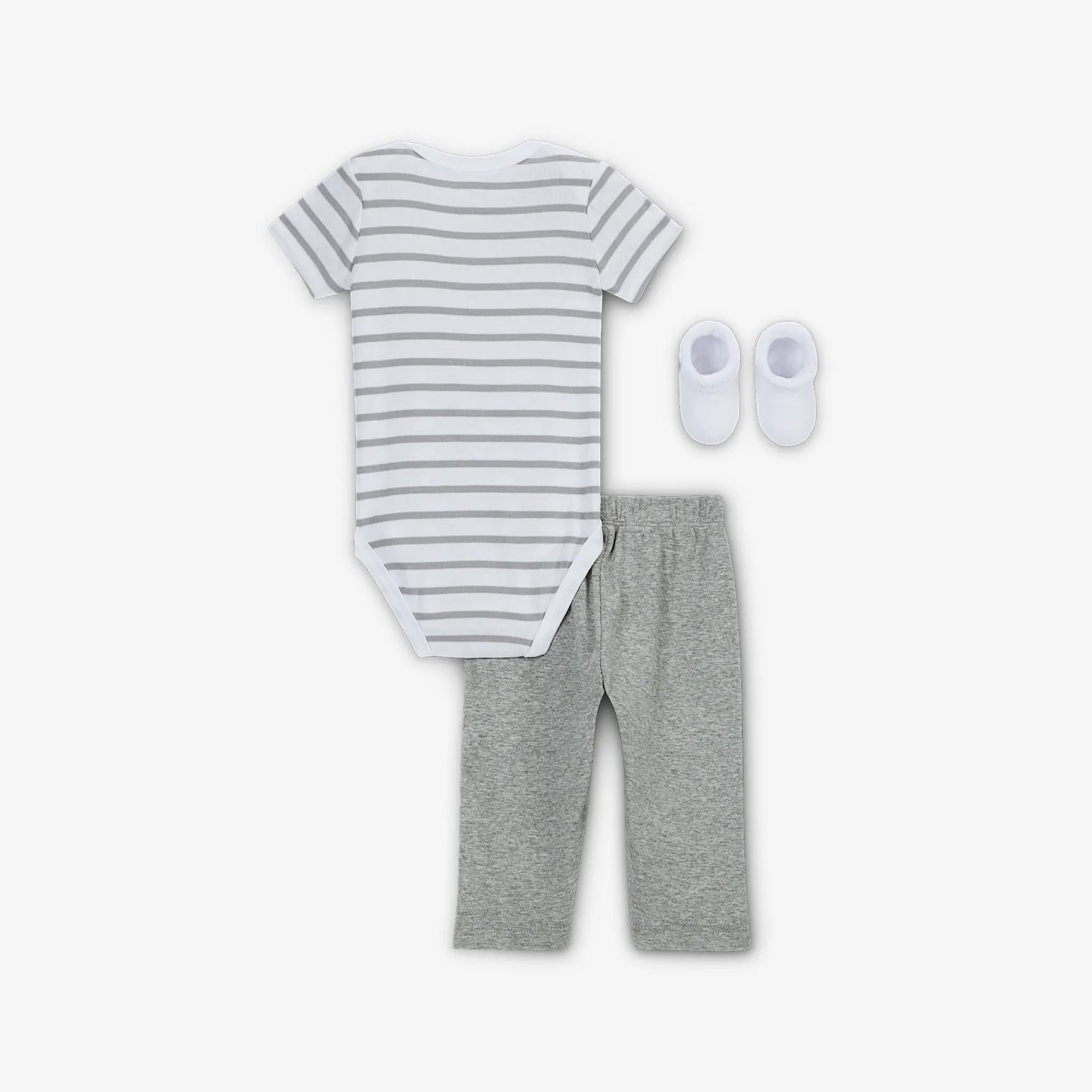 Nike Baby Bodysuit, Pants, and Terry Socks 3-Piece Set