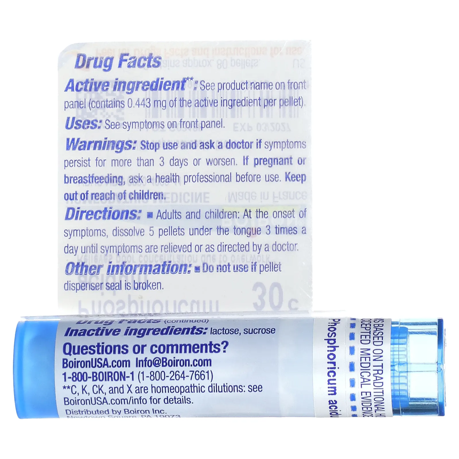 Boiron, Phosphoricum Acidum, 30 ° C, прибл. 80 гранул