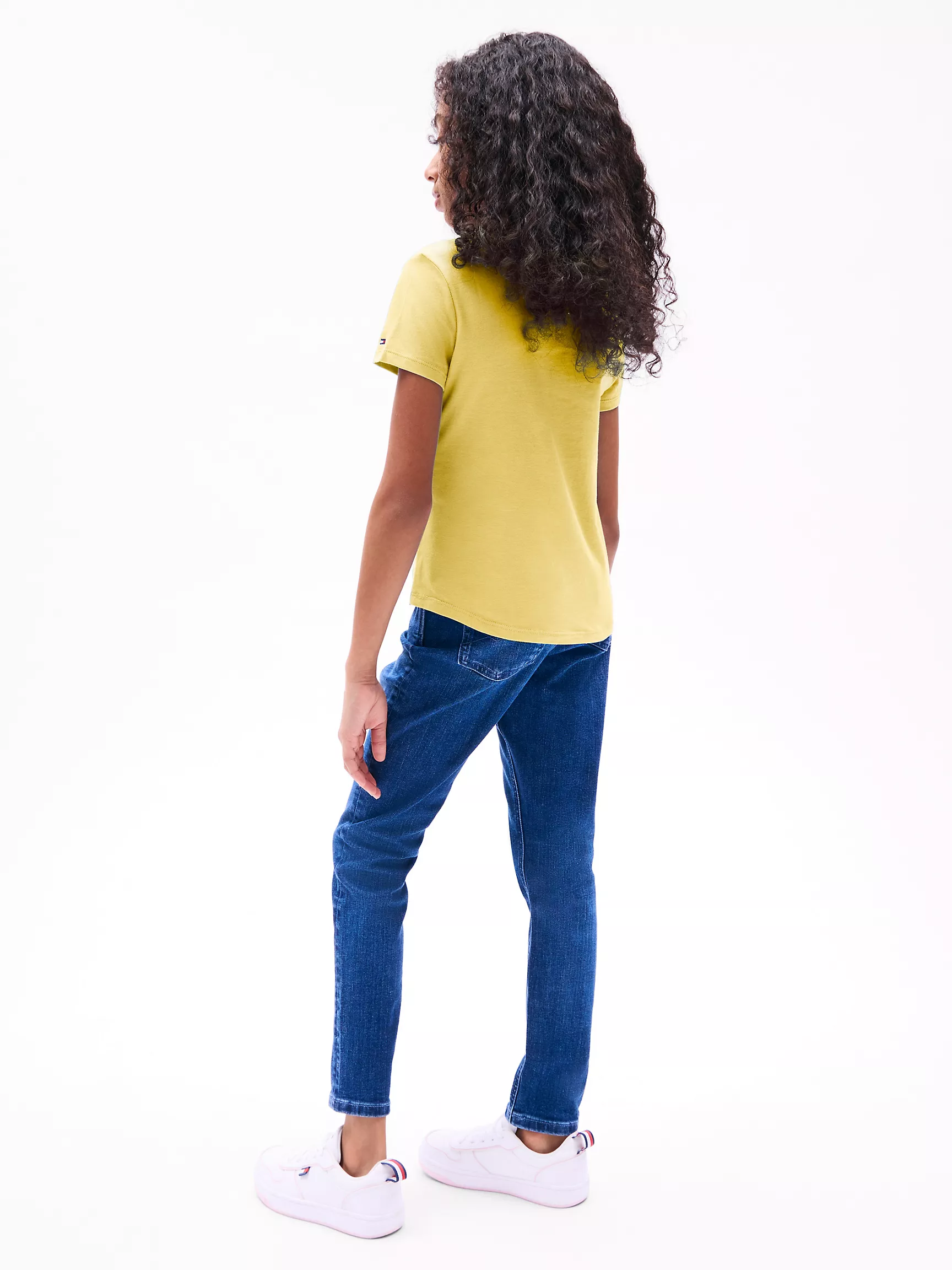 Футболка для девочек Tommy Hilfiger, Детская футболка с логотипом Tommy из пайеток