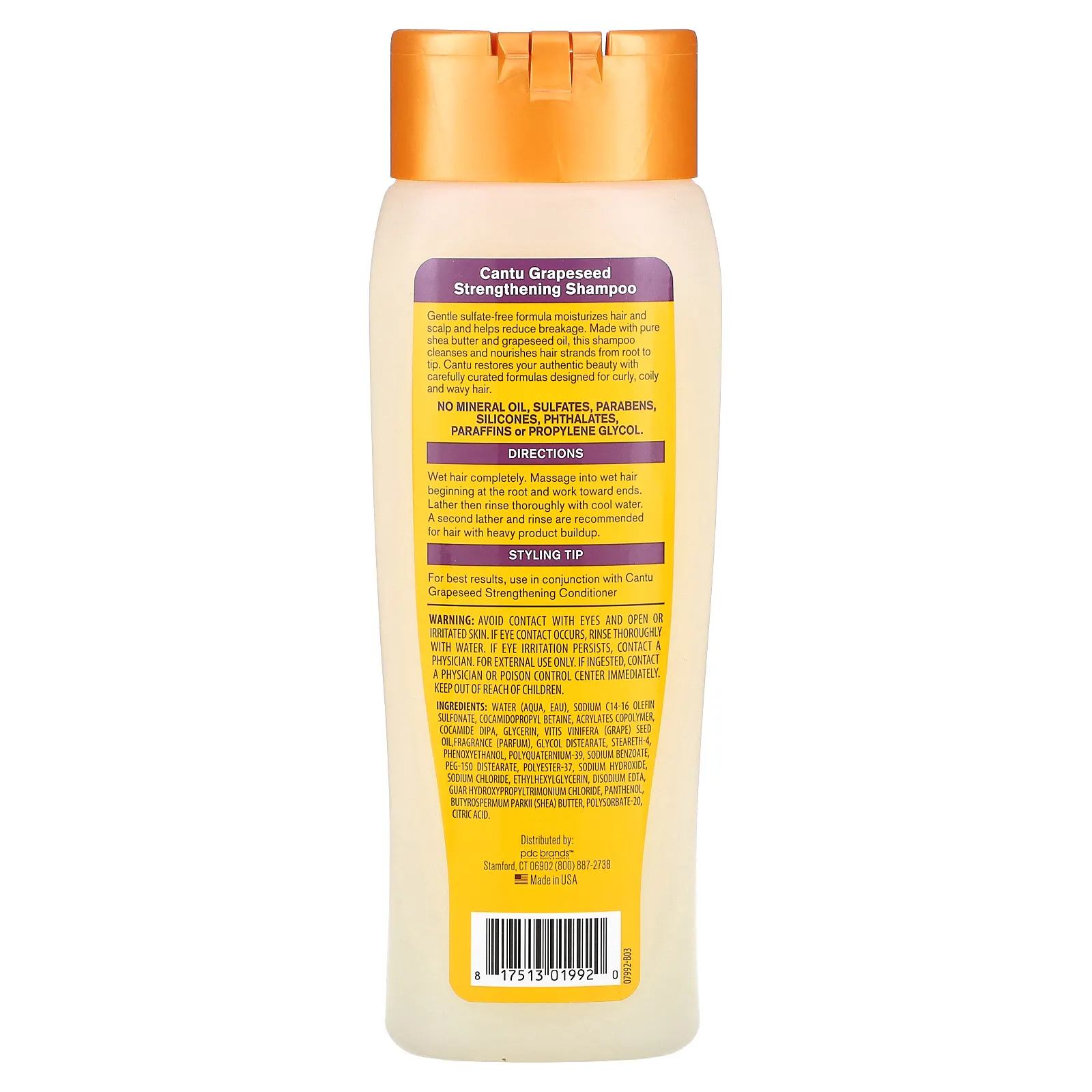 Cantu, Укрепляющий шампунь с виноградными косточками, 400 мл (13,5 жидк. Унции)