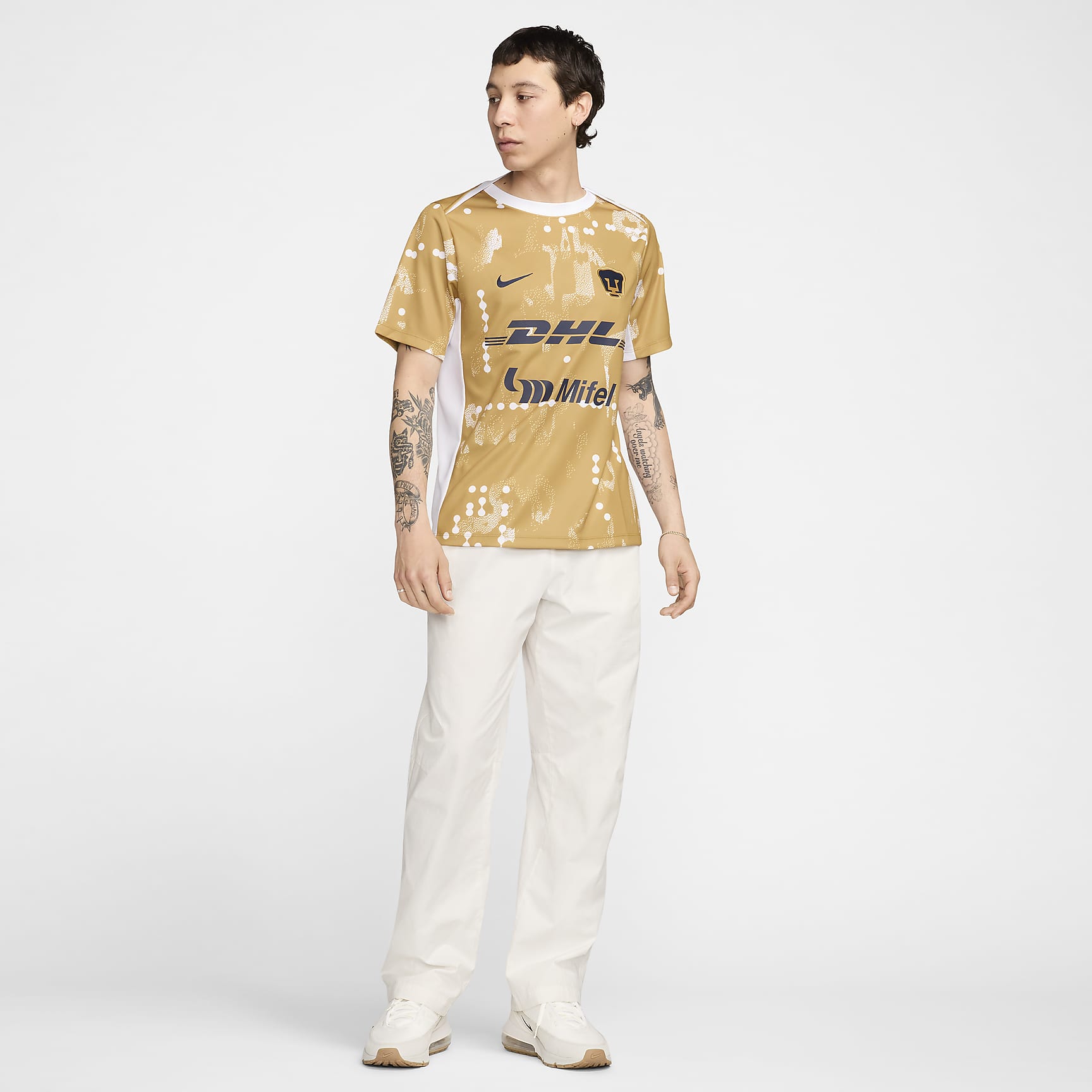 Pumas UNAM Academy Pro Men's Nike Dri-FIT Soccer Short-Sleeve Pre-Match Top