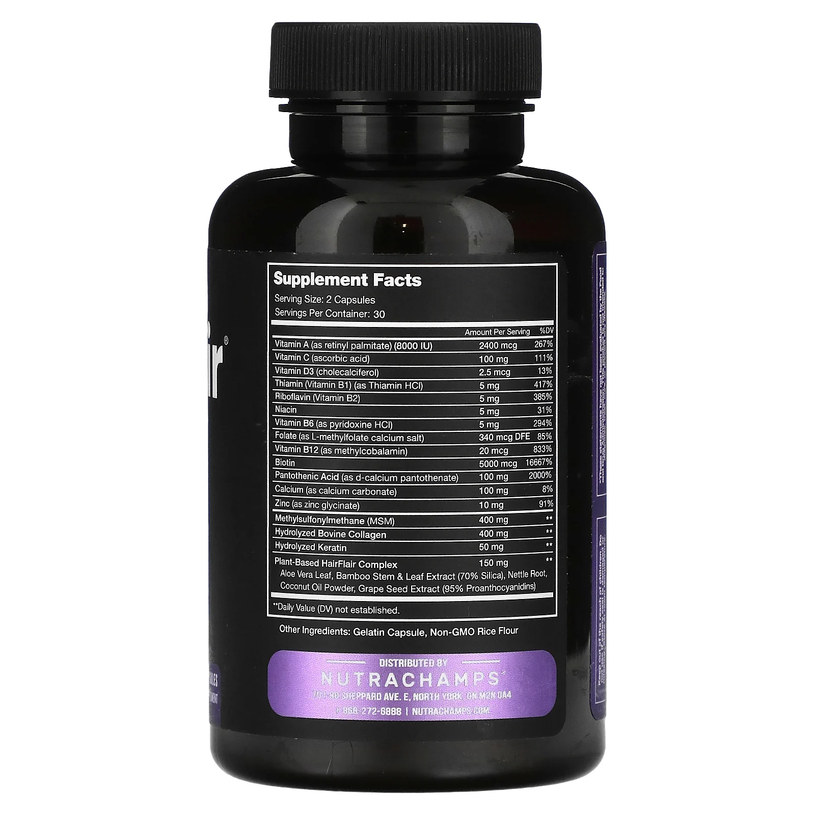 NutraChamps, HairFlair`` 60 маленьких капсул