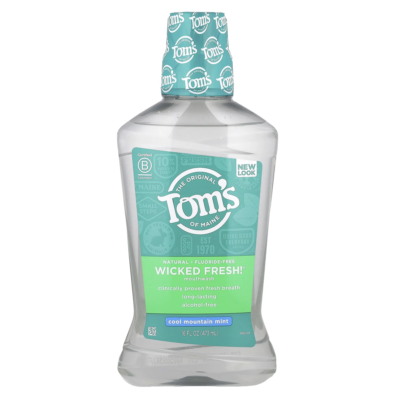 Tom's of Maine, Wicked Fresh! Жидкость для полоскания рта, прохладная горная мята, 473 мл (16 жидк. Унций)