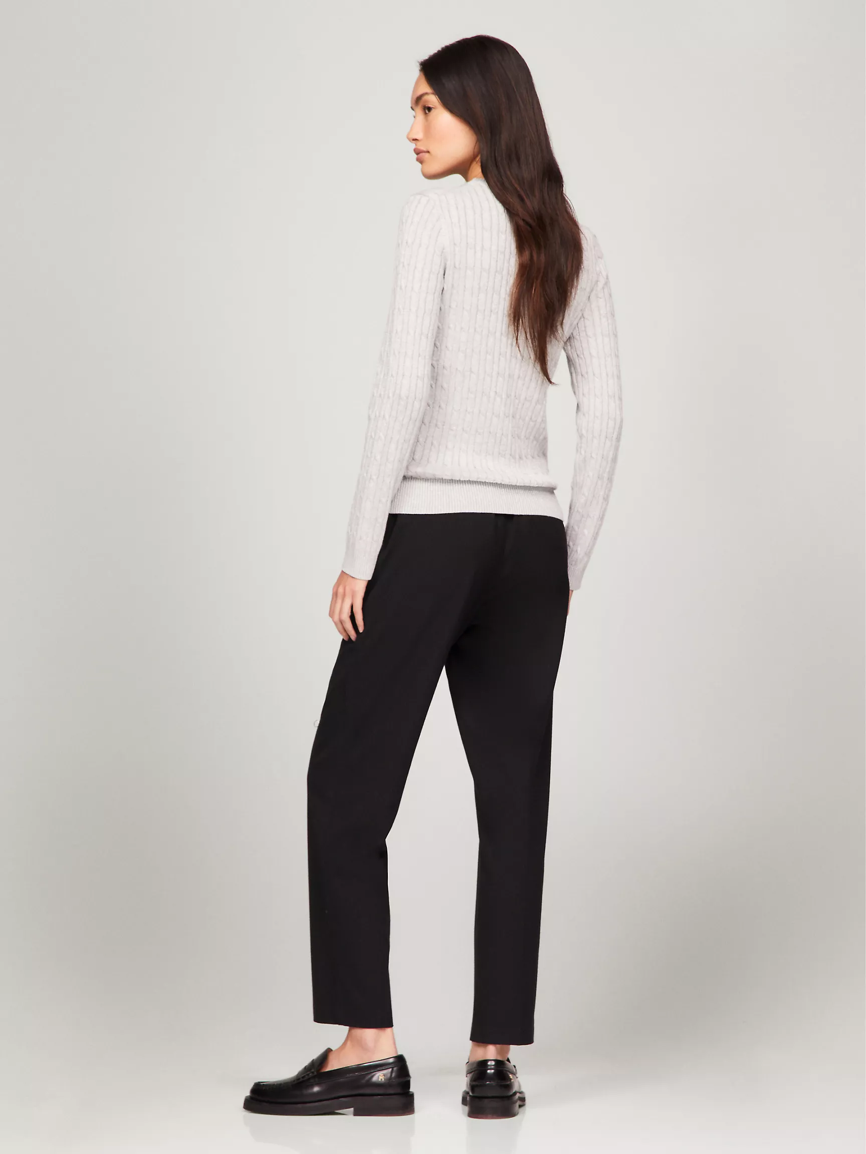 Женский свитер Tommy Hilfiger, Свитер с длинным рукавом, узором "косы" и мерцающим эффектом