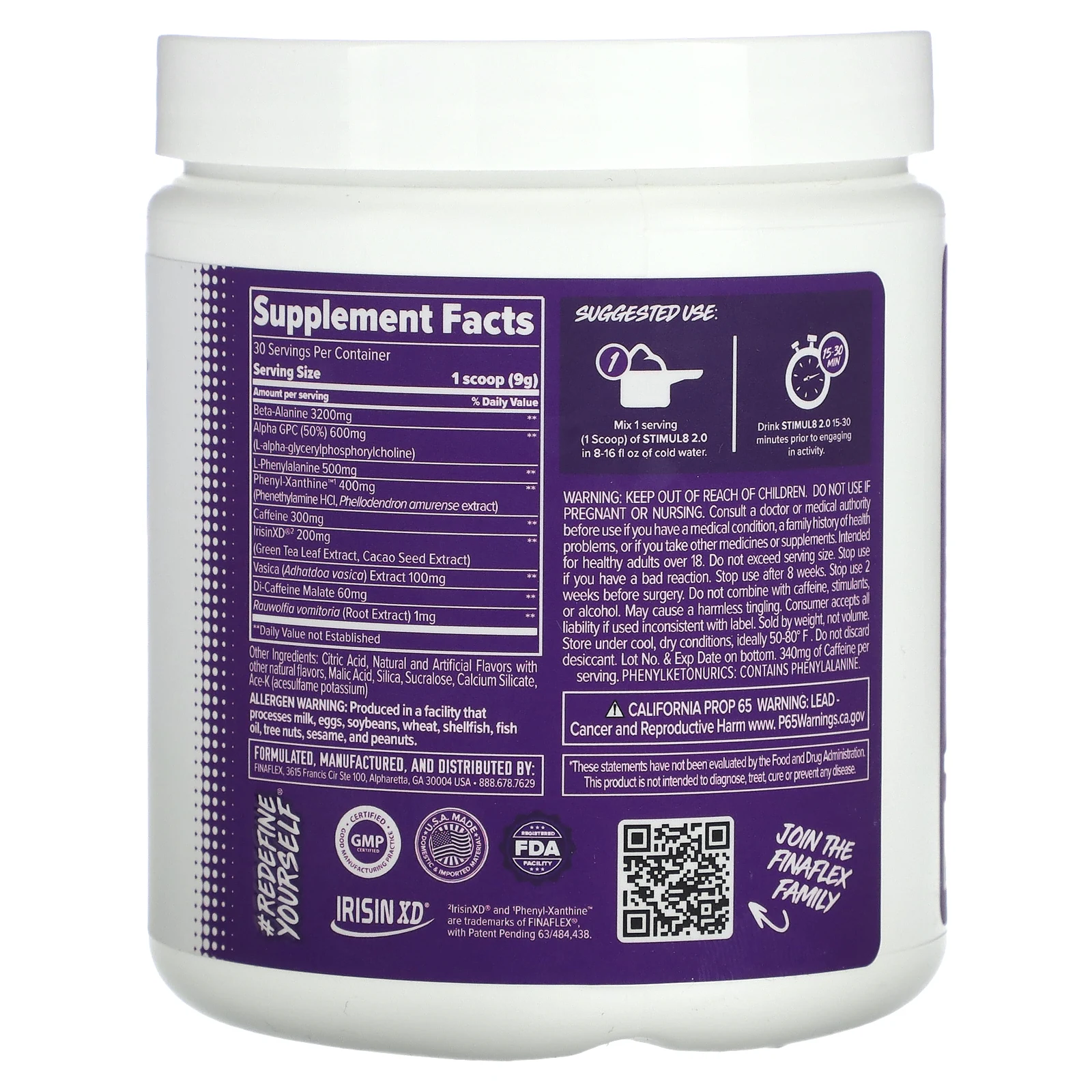 Finaflex, Stimul8 2.0, Rainforest Punch, 270 г (9,5 унции)