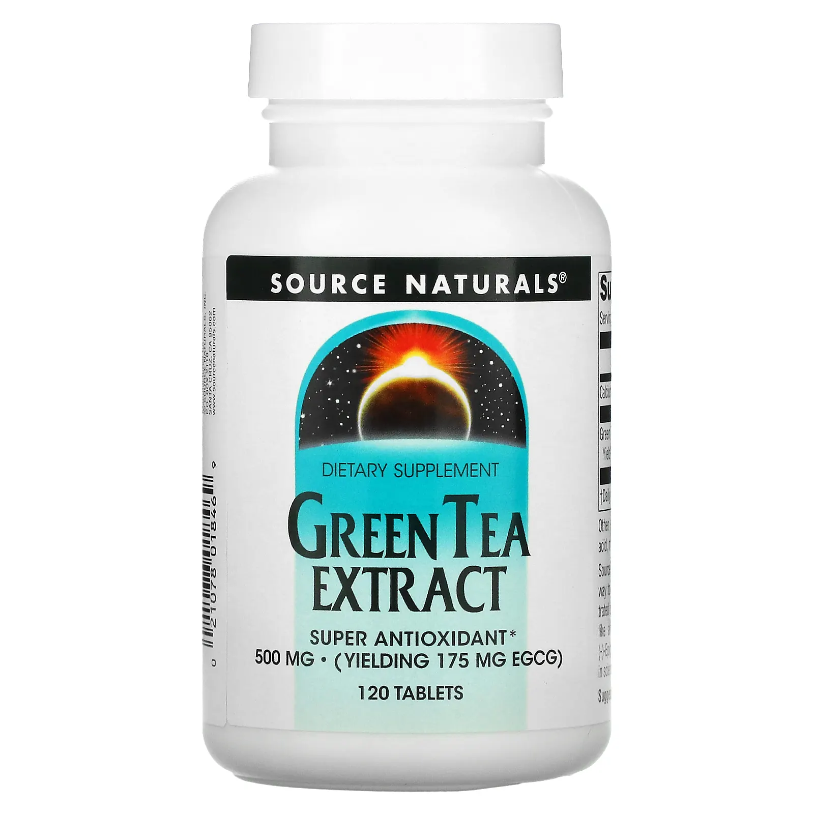 Source Naturals, Экстракт зелёного чая, 500 мг, 120 таблеток