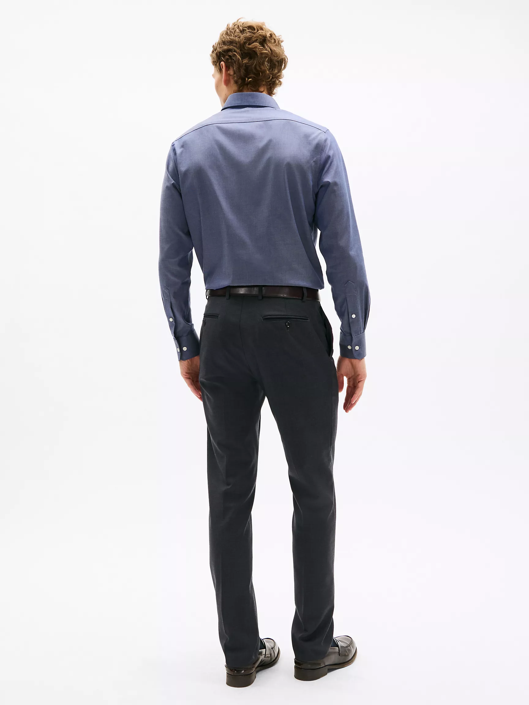 Мужская классическая рубашка Tommy Hilfiger, Приталенная рубашка THFlex