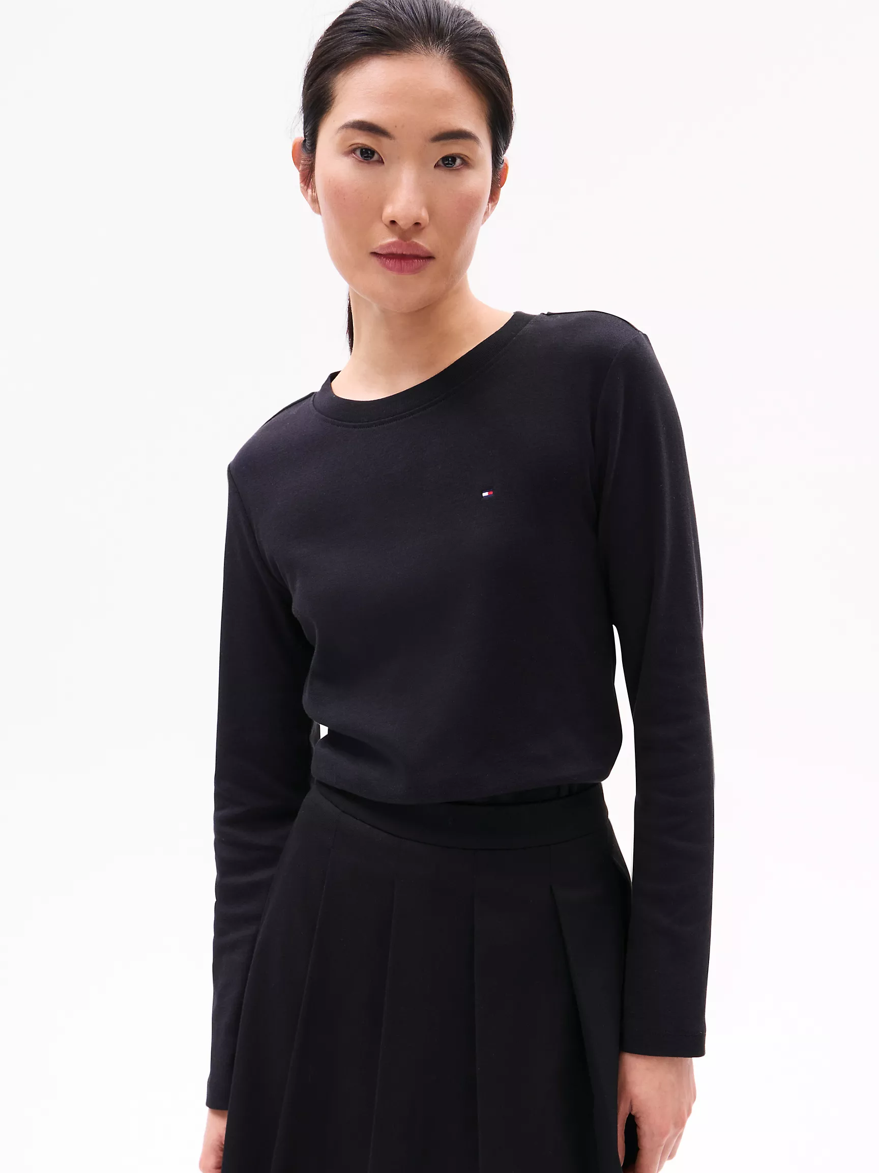 Женская футболка Tommy Hilfiger, Футболка с длинным рукавом и круглым вырезом "любимая модель"