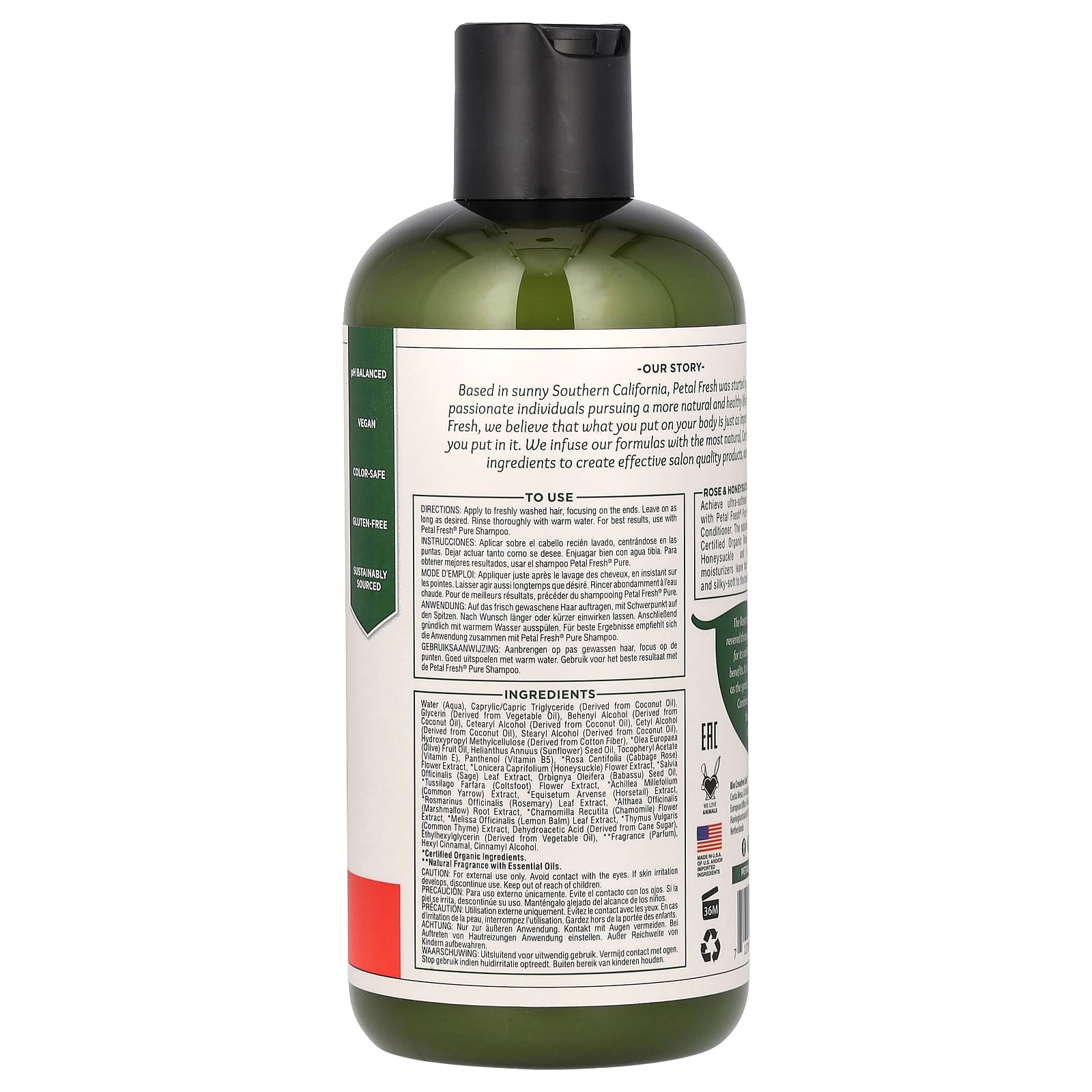 Petal Fresh, Pure, смягчающий волосы кондиционер, роза и жимолость, 16 жидких унций (475 мл)