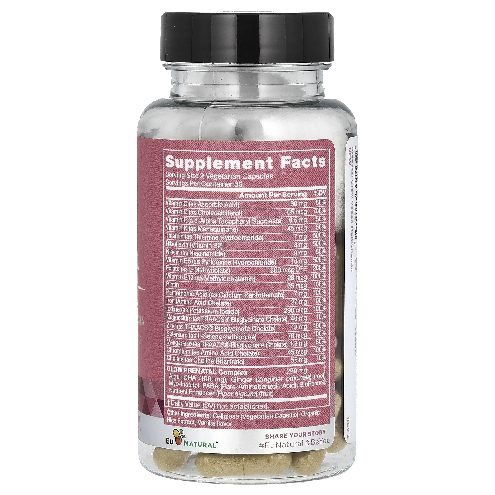 Eu Natural, Prenatal Glow, 60 вегетарианских капсул
