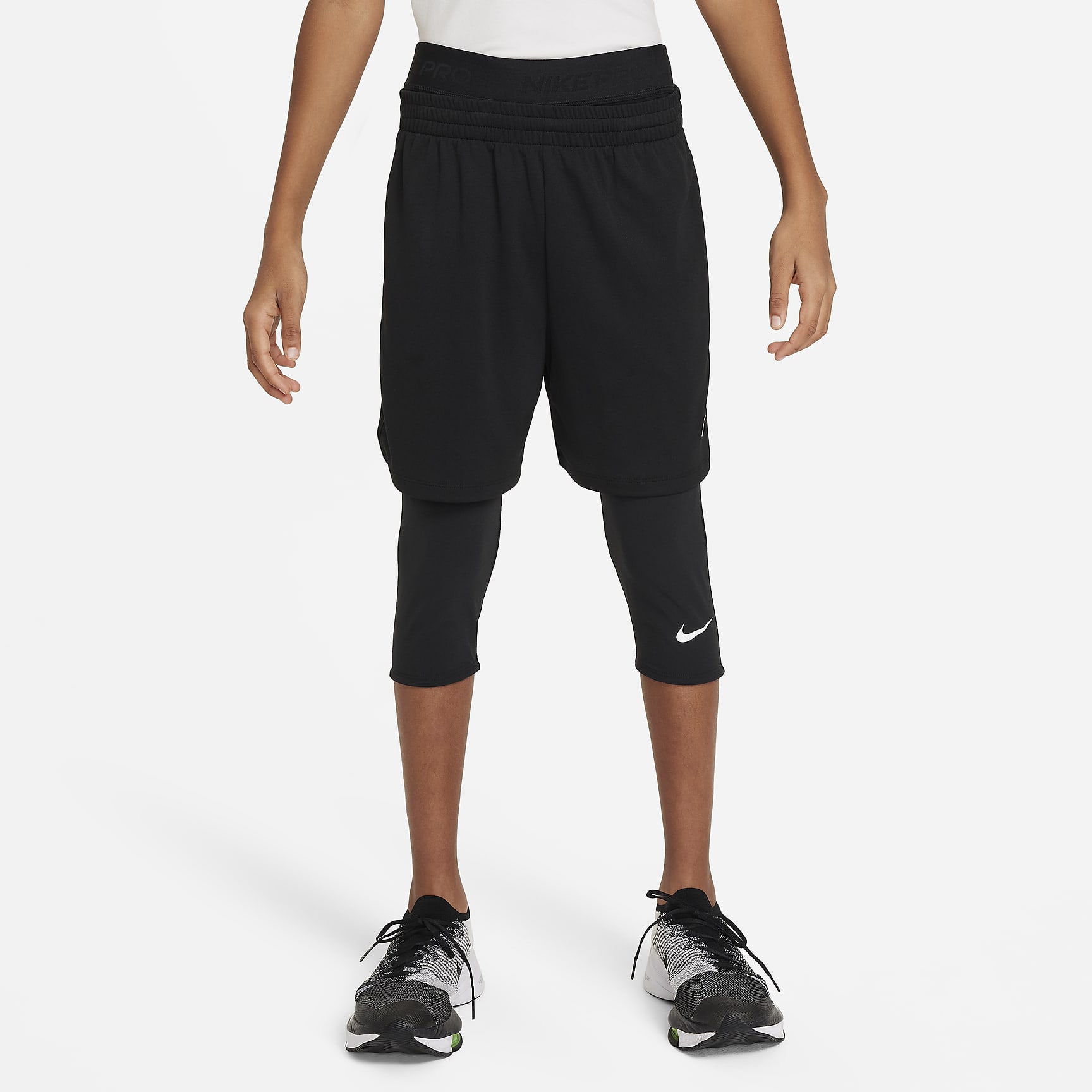 Nike Pro Big Kids' (Boys') Dri-FIT 3/4-Length Tights
