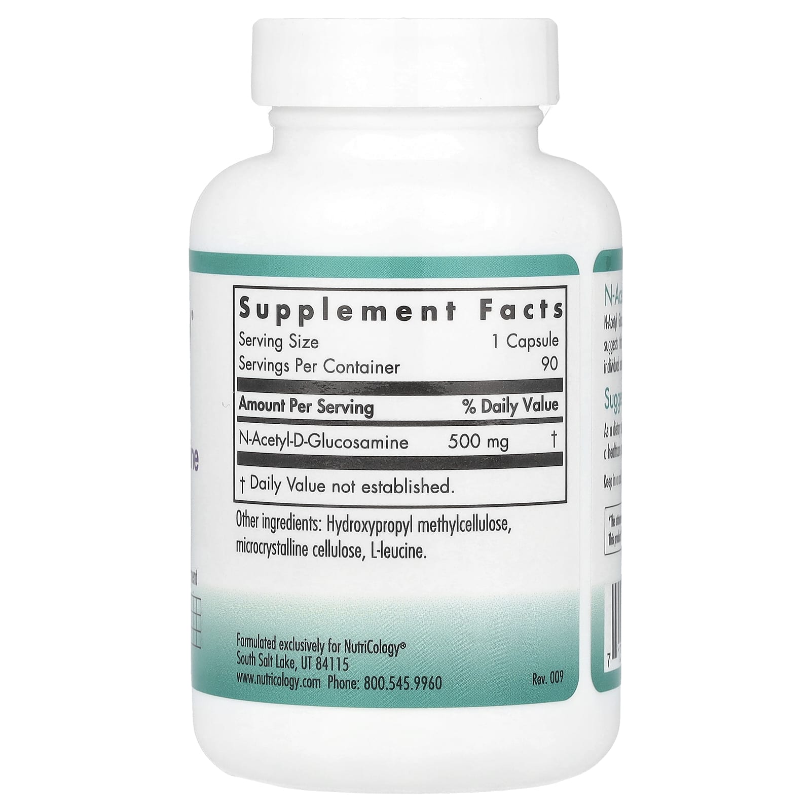 Nutricology, N-ацетилглюкозамин, 90 вегетарианских капсул