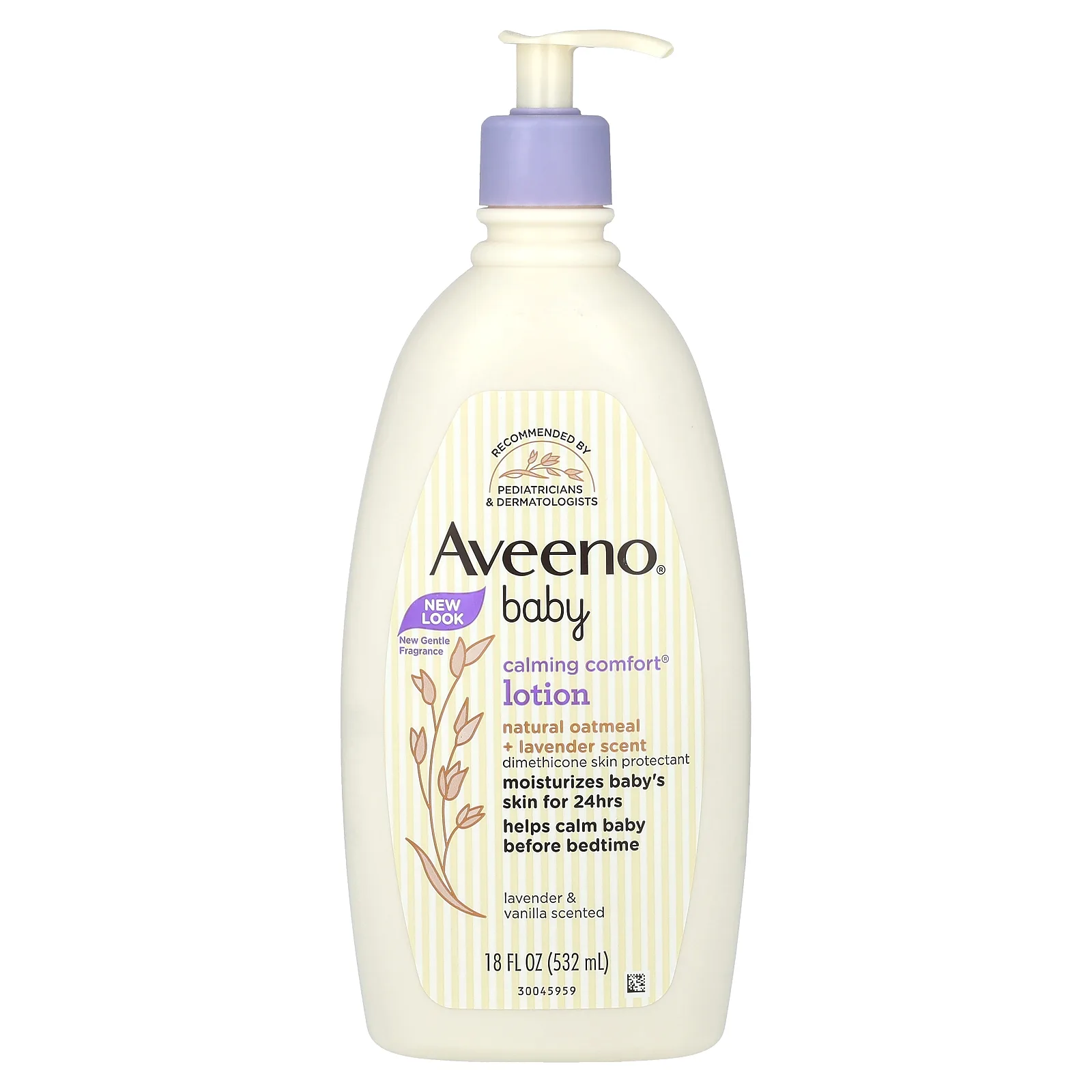Aveeno, Calming Comfort, успокаивающий лосьон для детей, лаванда и ваниль, 532 мл (18 жидк. унций)
