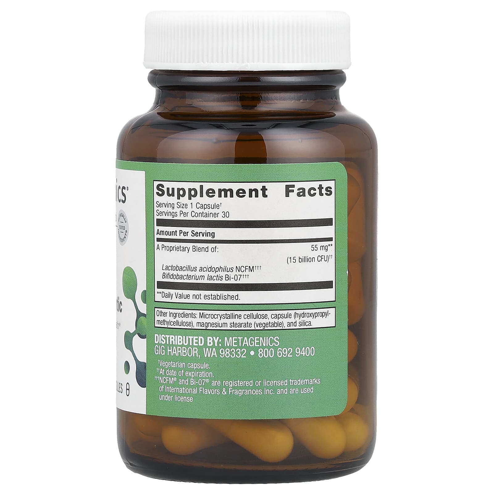 Metagenics, UltraFlora® Balance Probiotic, пробиотик, 15 млрд КОЕ, 30 капсул