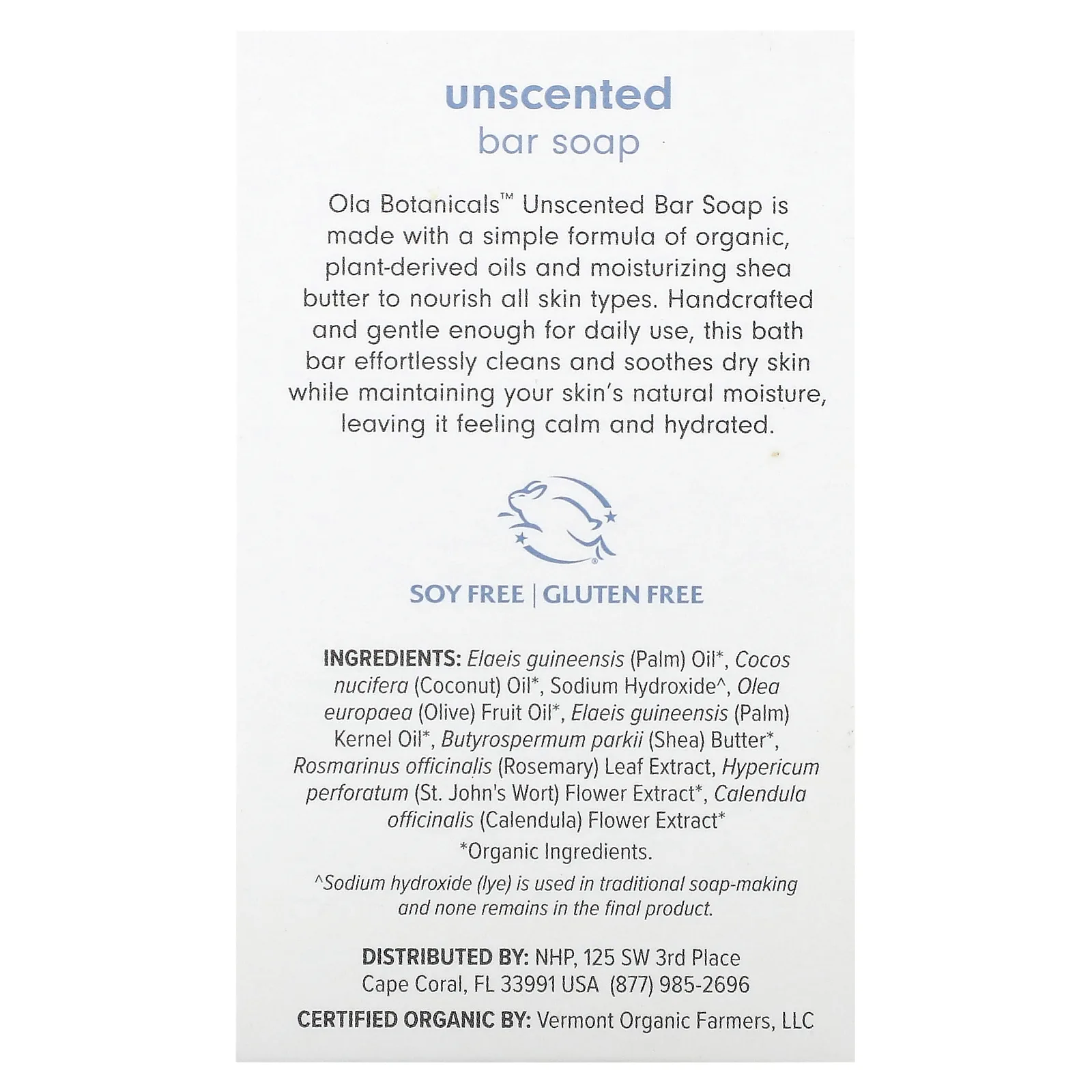 Dr. Mercola, Ola Botanicals, кусковое мыло, без запаха, 85 г (3 унции)