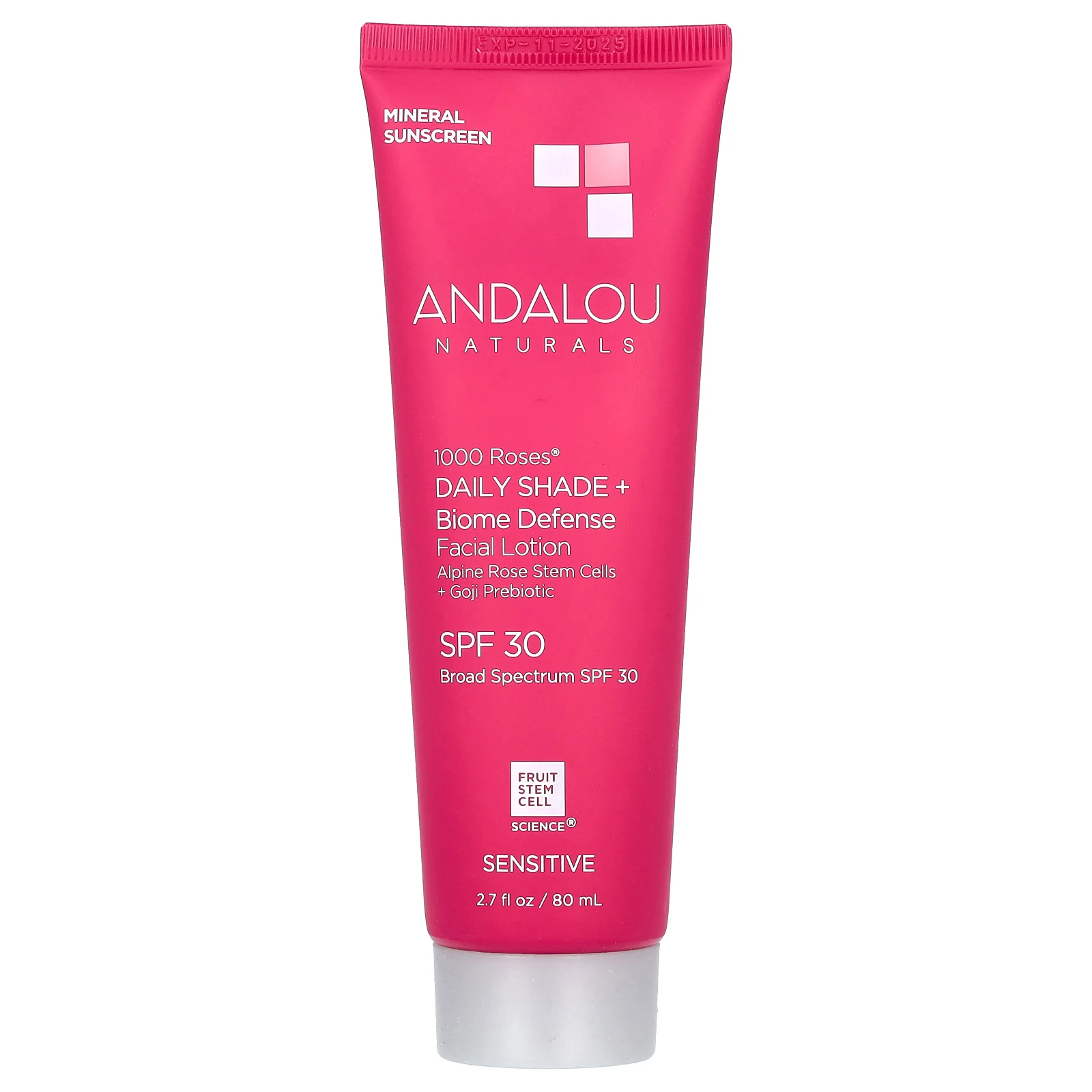 Andalou Naturals, 1000 роз, Daily Shade + Biome Defense, лосьон для лица, SPF 30, 80 мл (2,7 жидк. унции)
