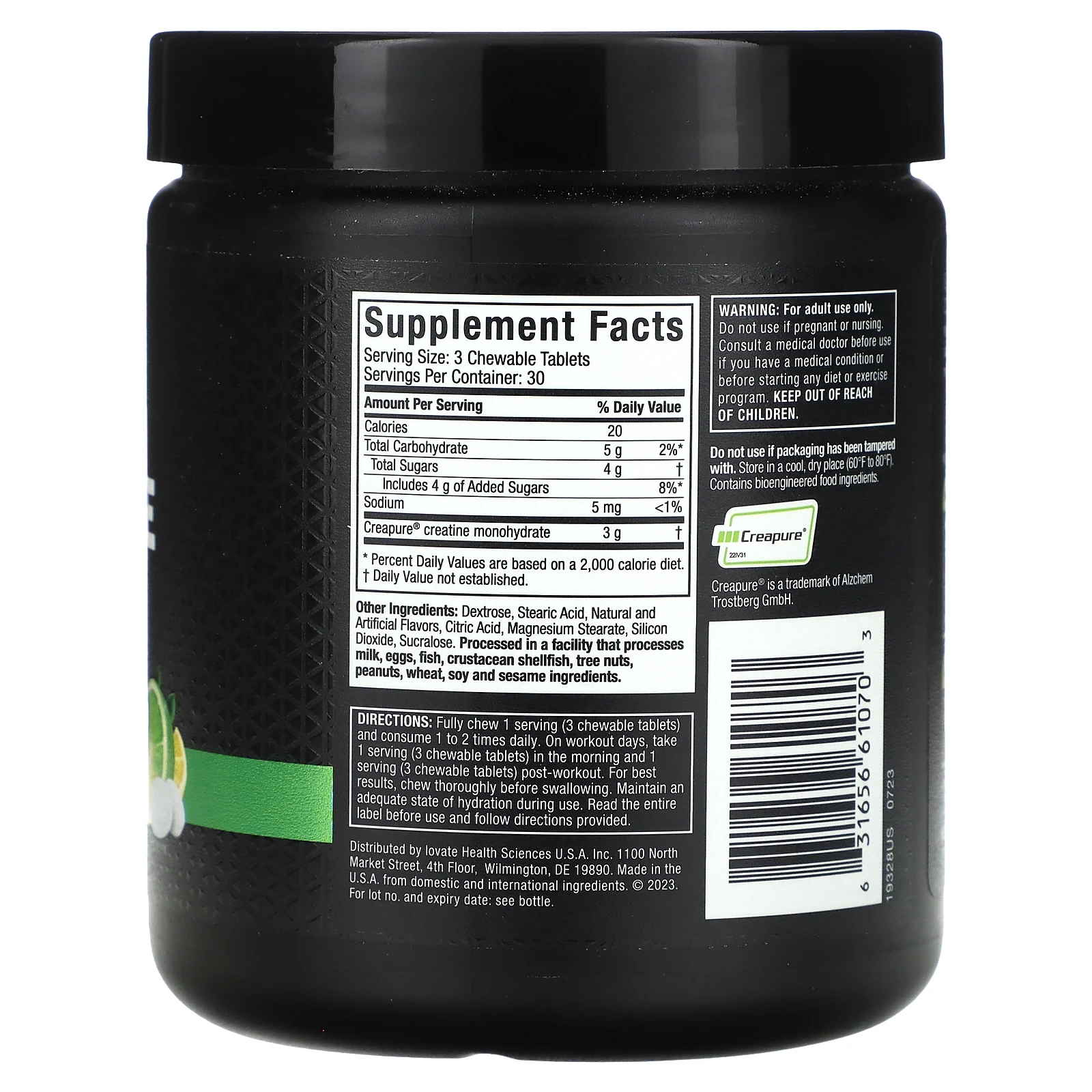 MuscleTech, жевательный креатин, цитрусовый взрыв, 90 жевательных таблеток